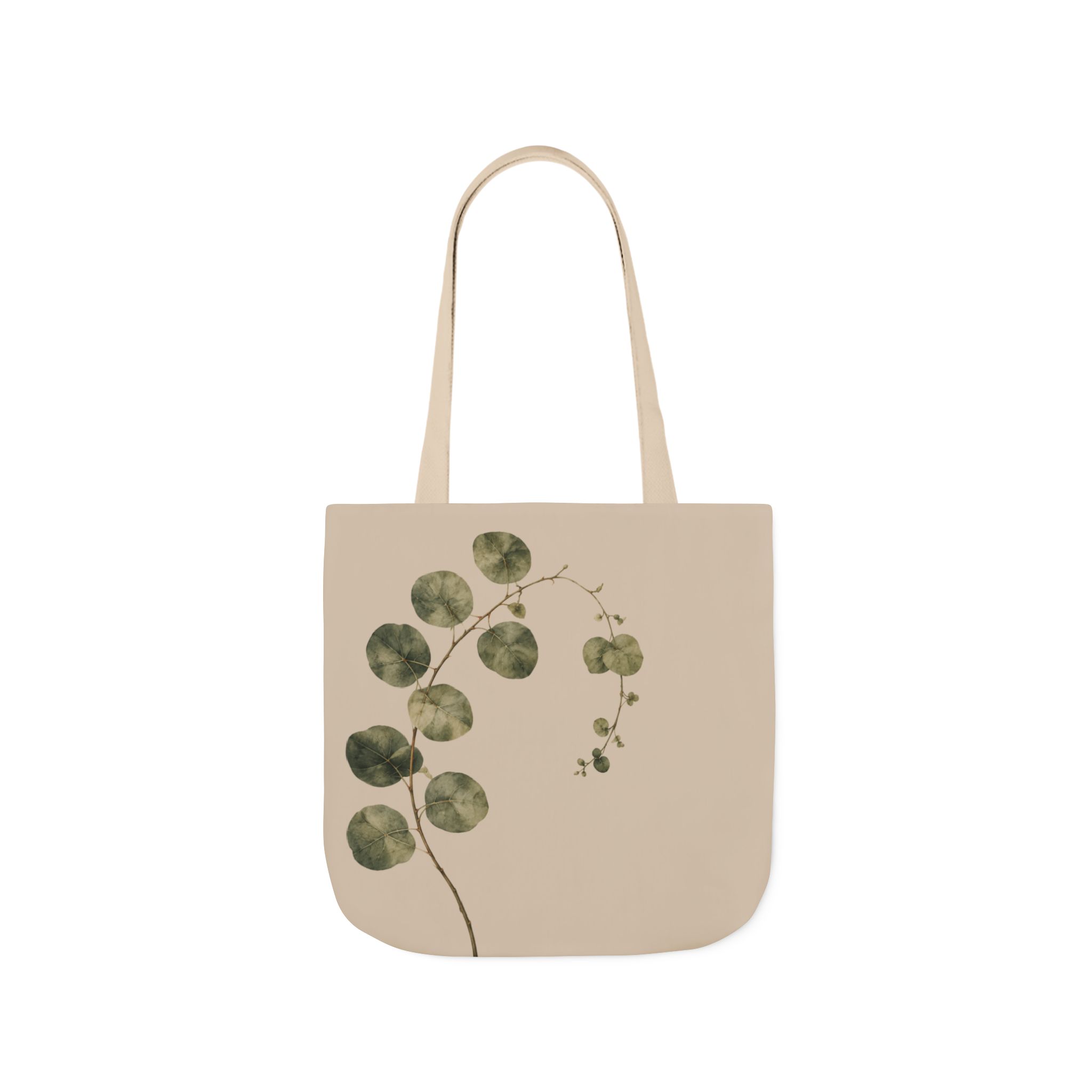 Eucalyptus Botanical Tote Bag — Minimalist Botanical Canvas Shopping Bag
