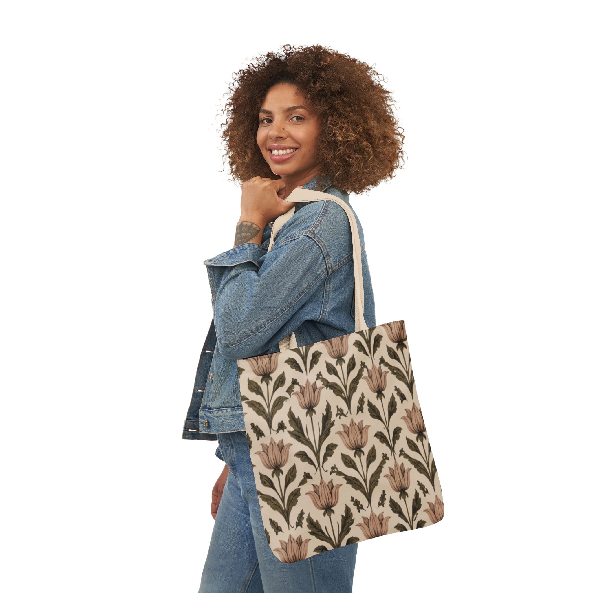 Vintage Floral Botanical Tote Bag — Elegant Floral Canvas Shopper - Image 11