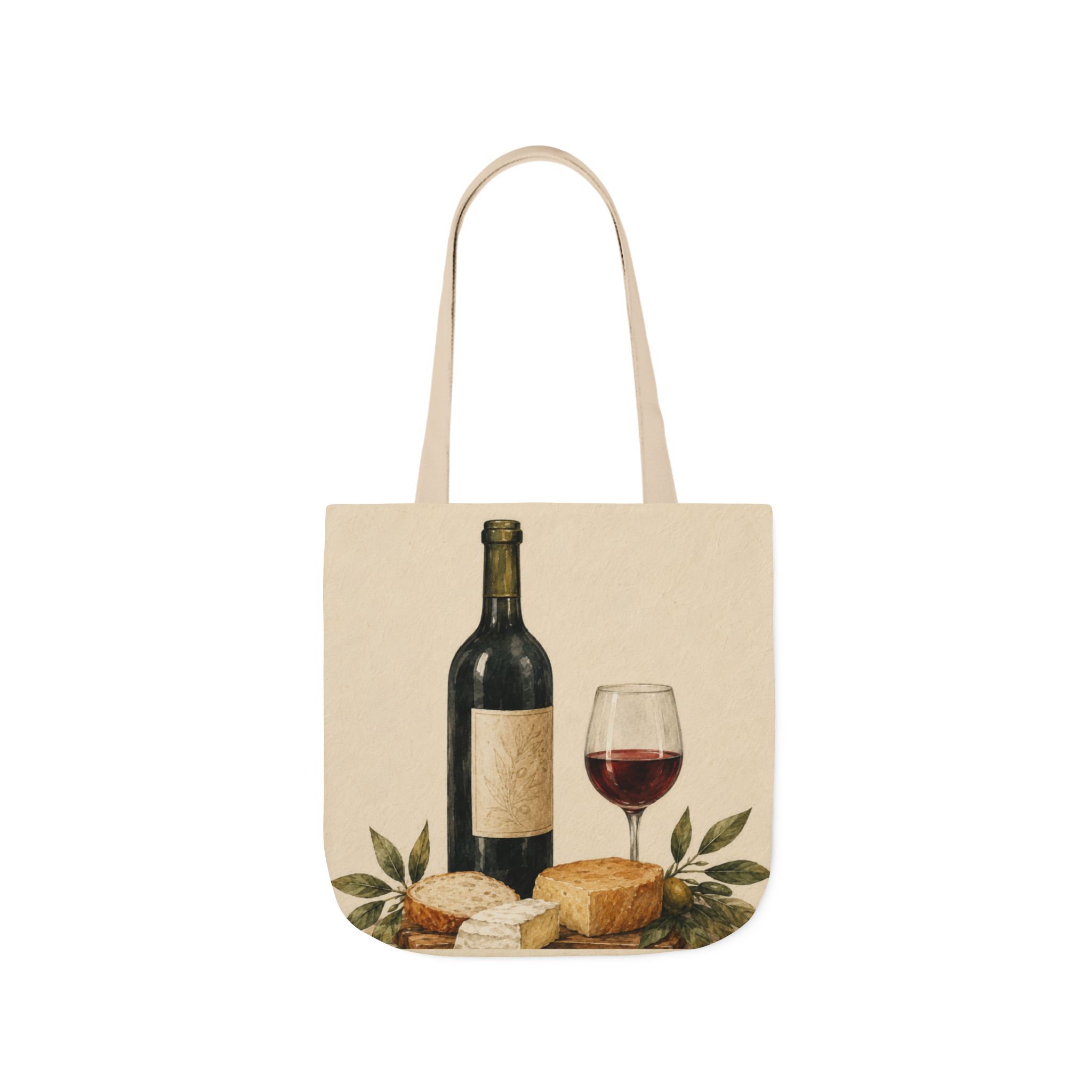 Wine & Bread Canvas Tote Bag