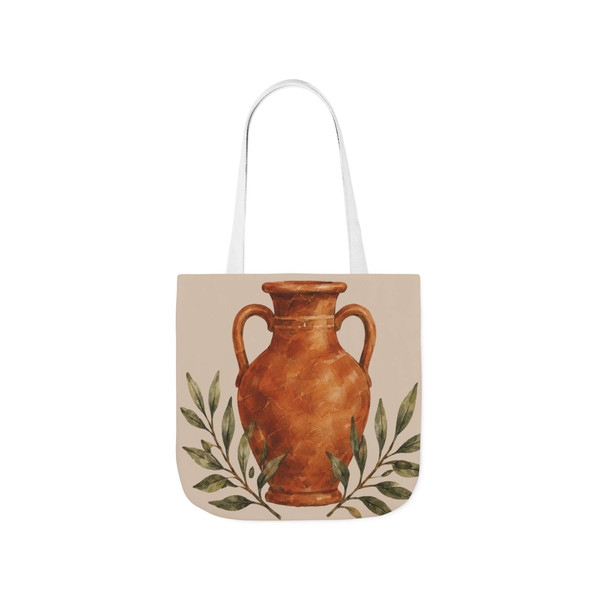 Terracotta Vase Canvas Tote Bag – Mediterranean Art Shopping Bag - Image 12