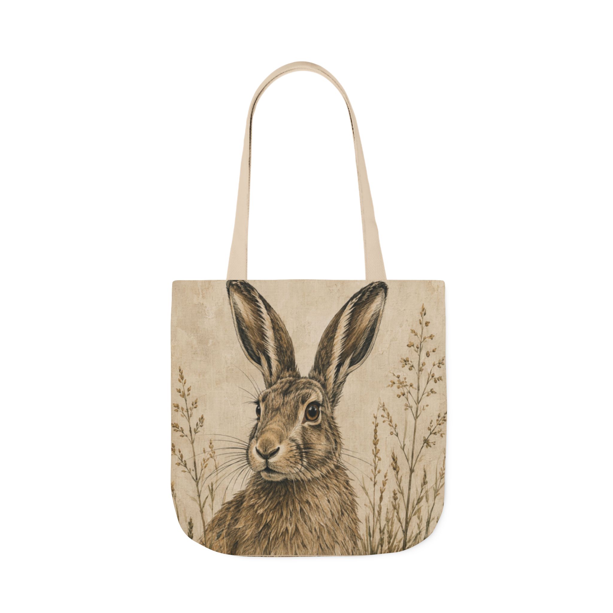Hare Canvas Tote Bag— Woodland Animal Art Tote | Curious Creatures Collection Product Description - Image 8