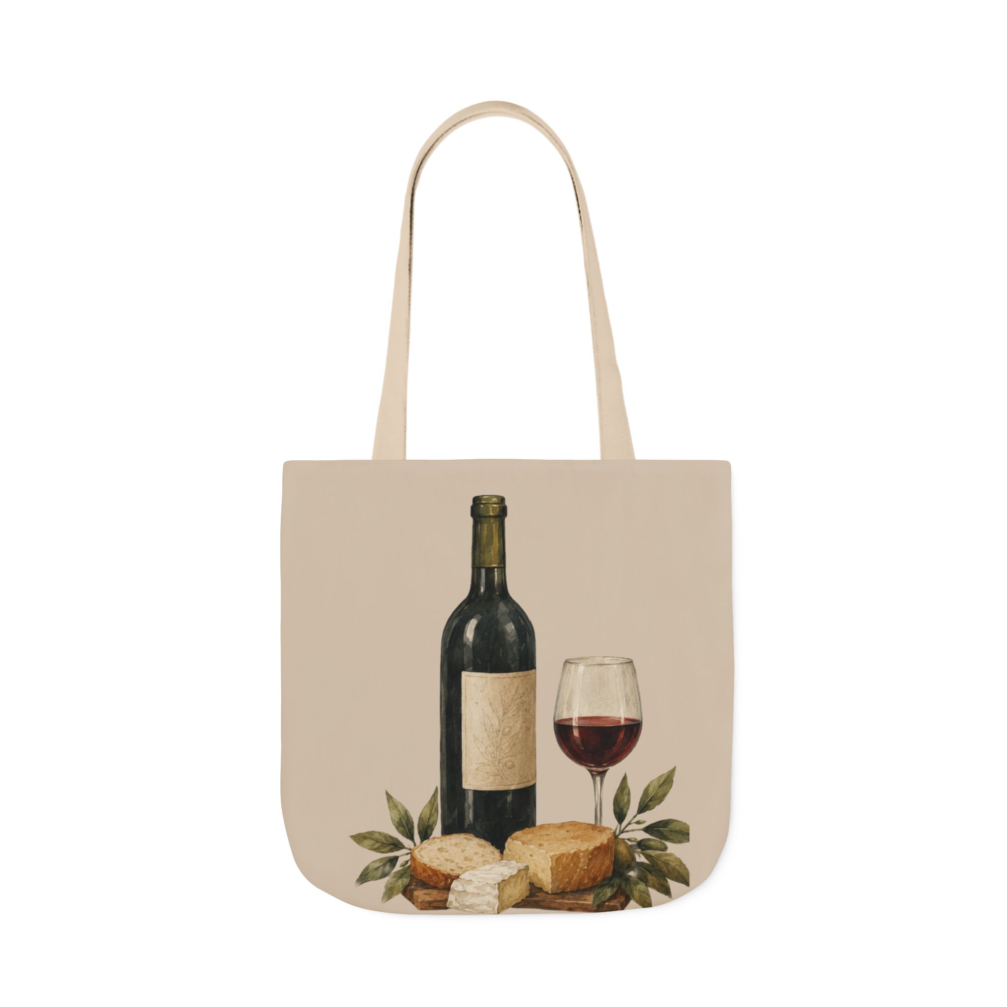 Wine Lover Canvas Tote Bag – Mediterranean Shopping Tote - Image 6