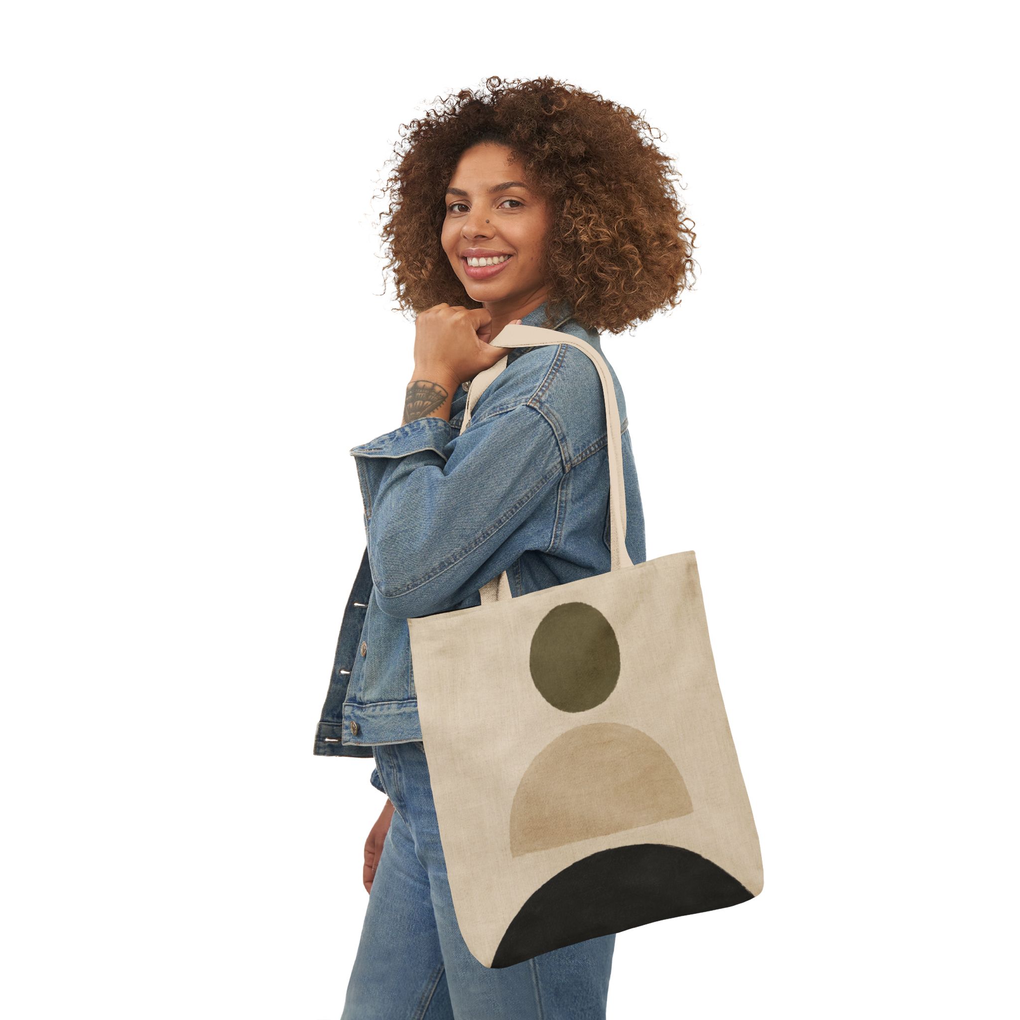 Stacked Abstract Geometric Tote Bag – Scandinavian Minimalist Canvas Tote - Image 11