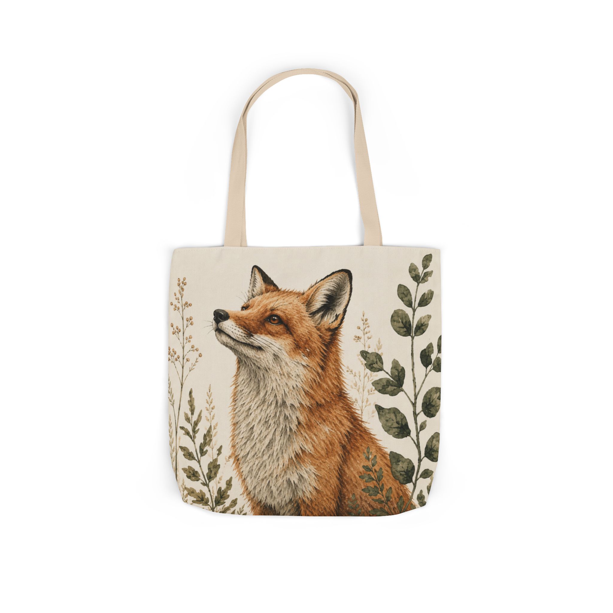 Red Fox Canvas Tote Bag - Woodland Wildlife Art Tote - Image 9