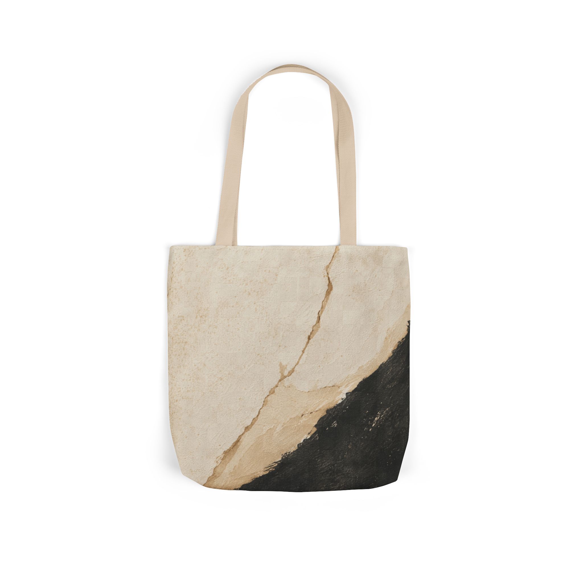 Textured Neutral Abstract Tote Bag — Contemporary Canvas Design - Image 2