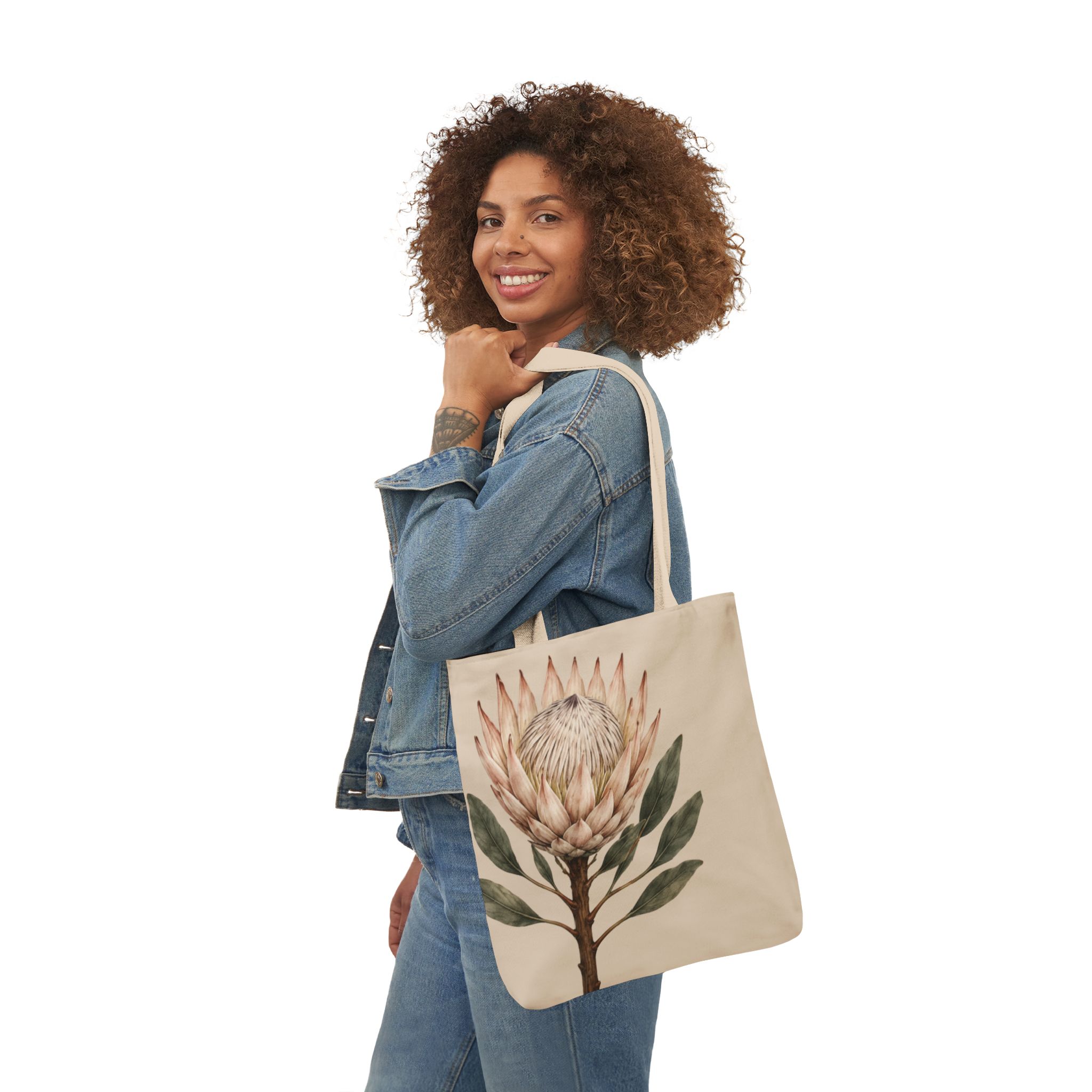Protea Botanical Tote Bag — Contemporary Floral Canvas Tote - Image 5