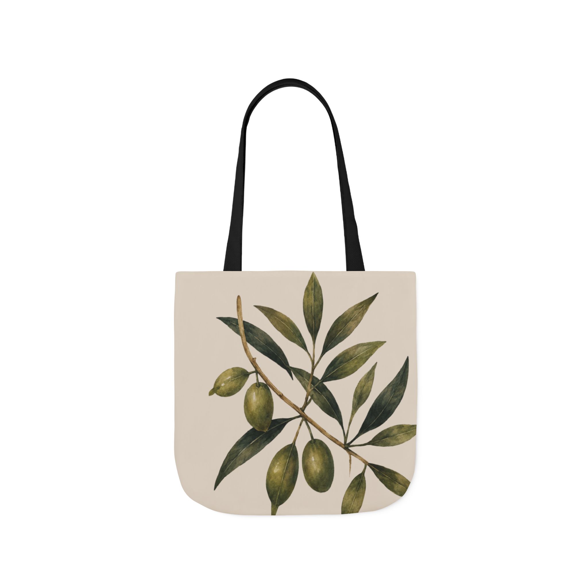 Olive Branch Canvas Tote – Botanical Reusable Beach & Grocery Bag - Image 14
