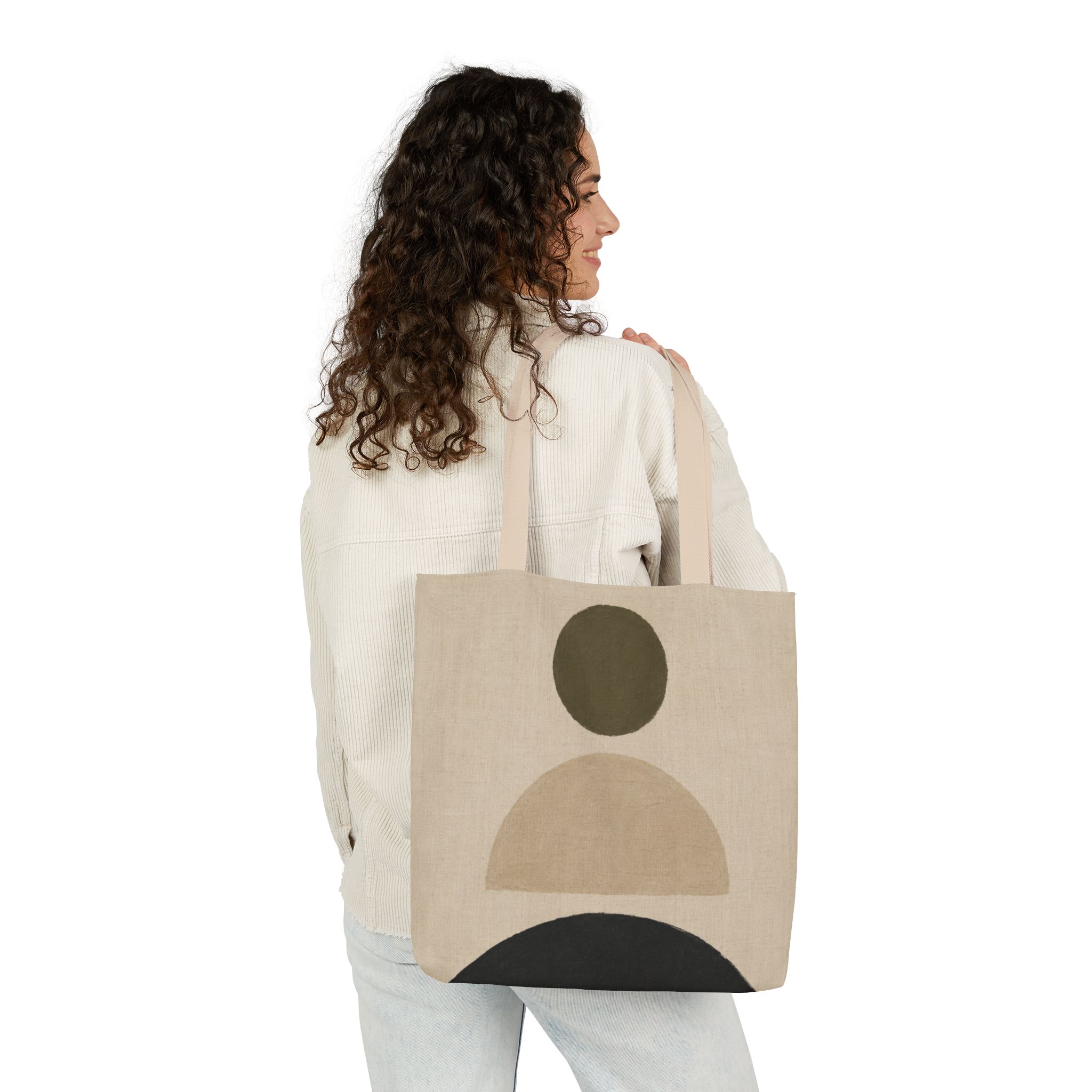Stacked Abstract Geometric Tote Bag – Scandinavian Minimalist Canvas Tote - Image 10