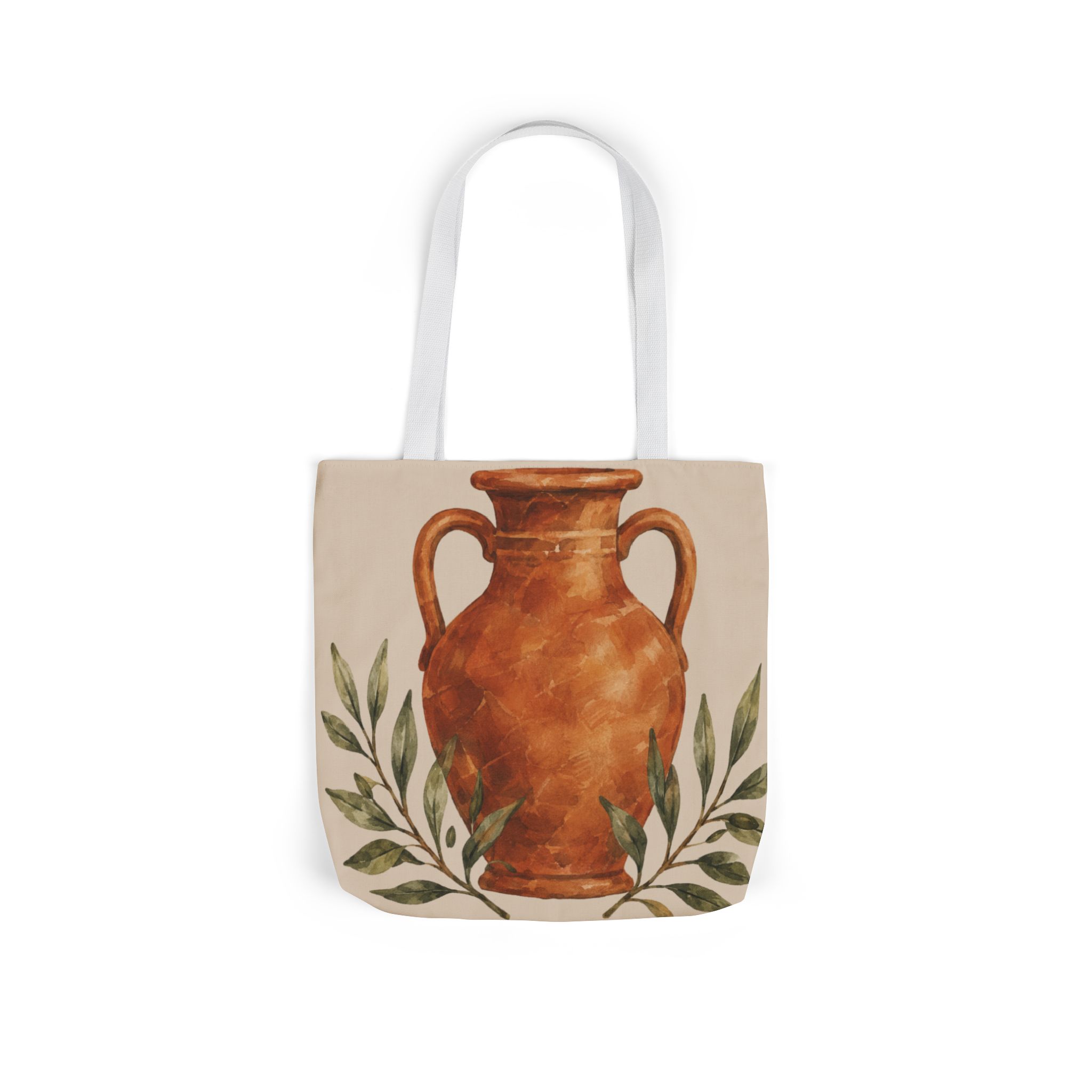 Terracotta Vase Canvas Tote Bag – Mediterranean Art Shopping Bag - Image 15