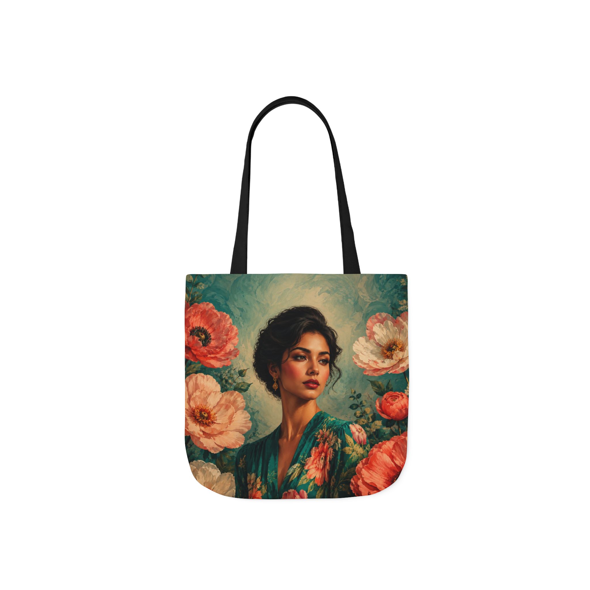Celestial Bloom Canvas Tote Bag – Floral Art Canvas Everyday Bag - Image 11
