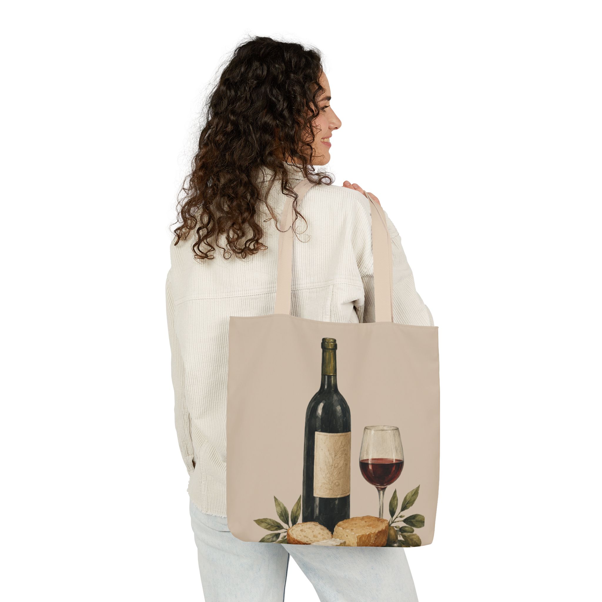 Wine Lover Canvas Tote Bag – Mediterranean Shopping Tote - Image 10