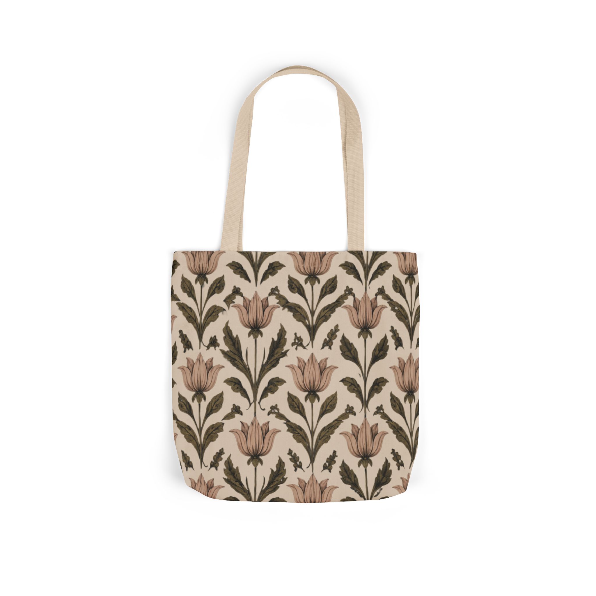 Vintage Floral Botanical Tote Bag — Elegant Floral Canvas Shopper - Image 2