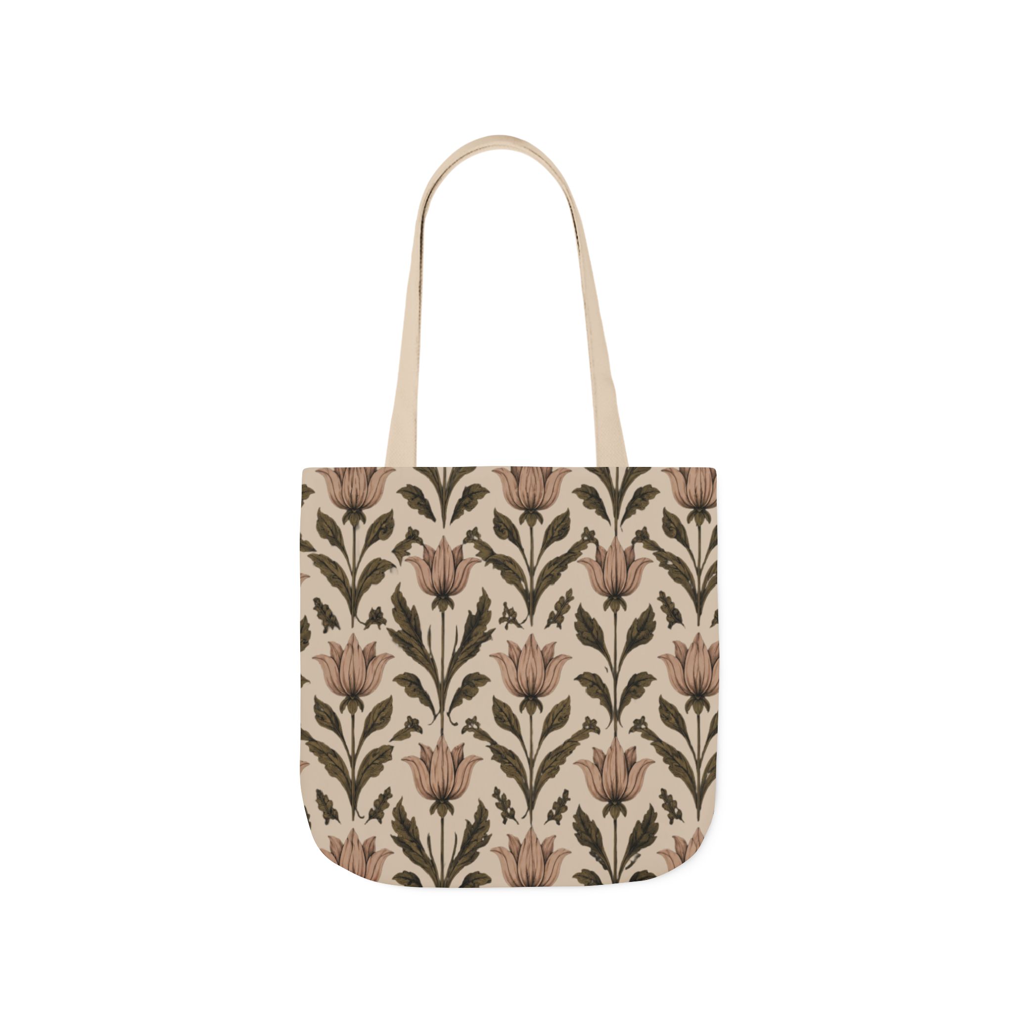 Vintage Floral Botanical Tote Bag — Elegant Floral Canvas Shopper