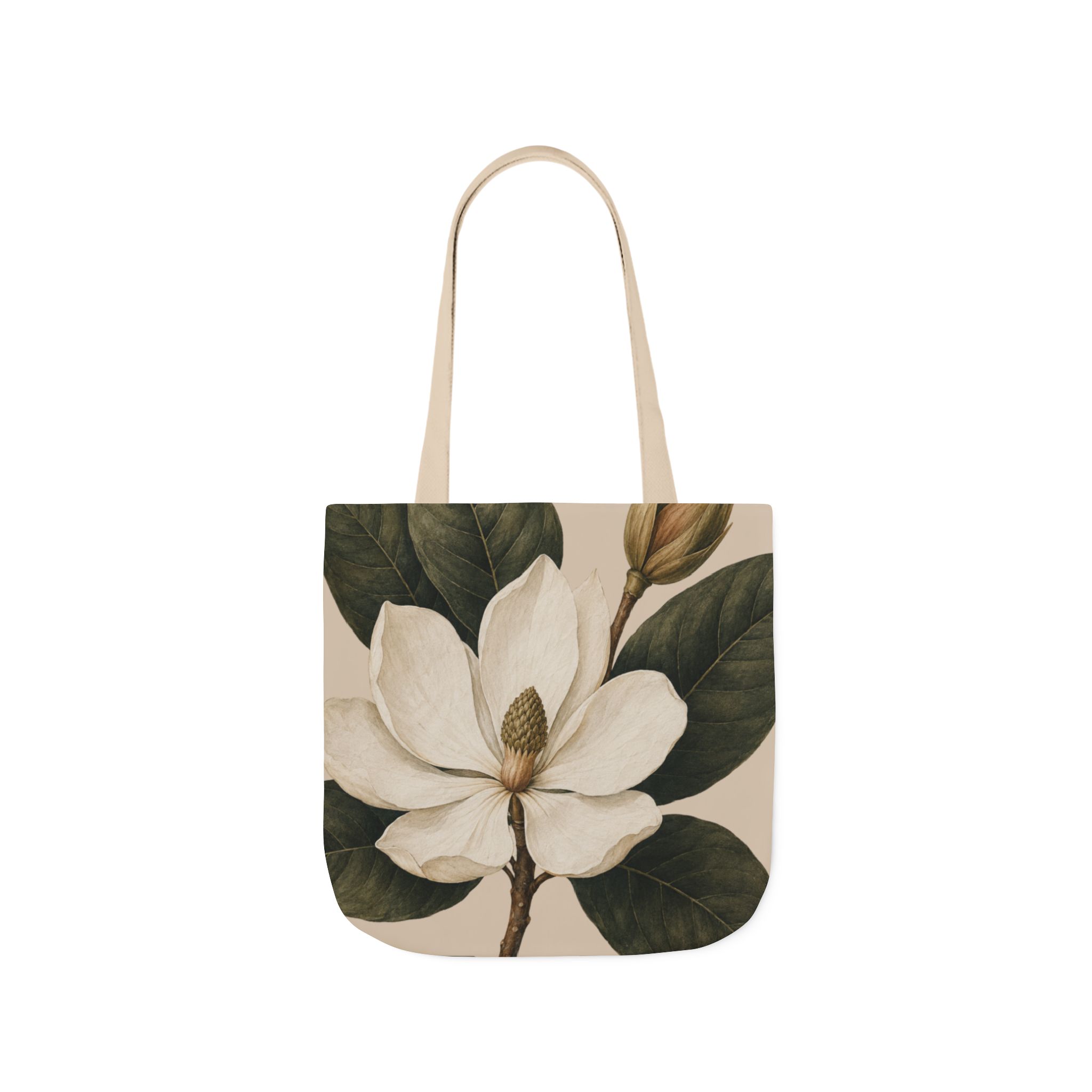 Magnolia Study Botanical Tote Bag — Elegant Magnolia Floral Canvas Tote - Image 3