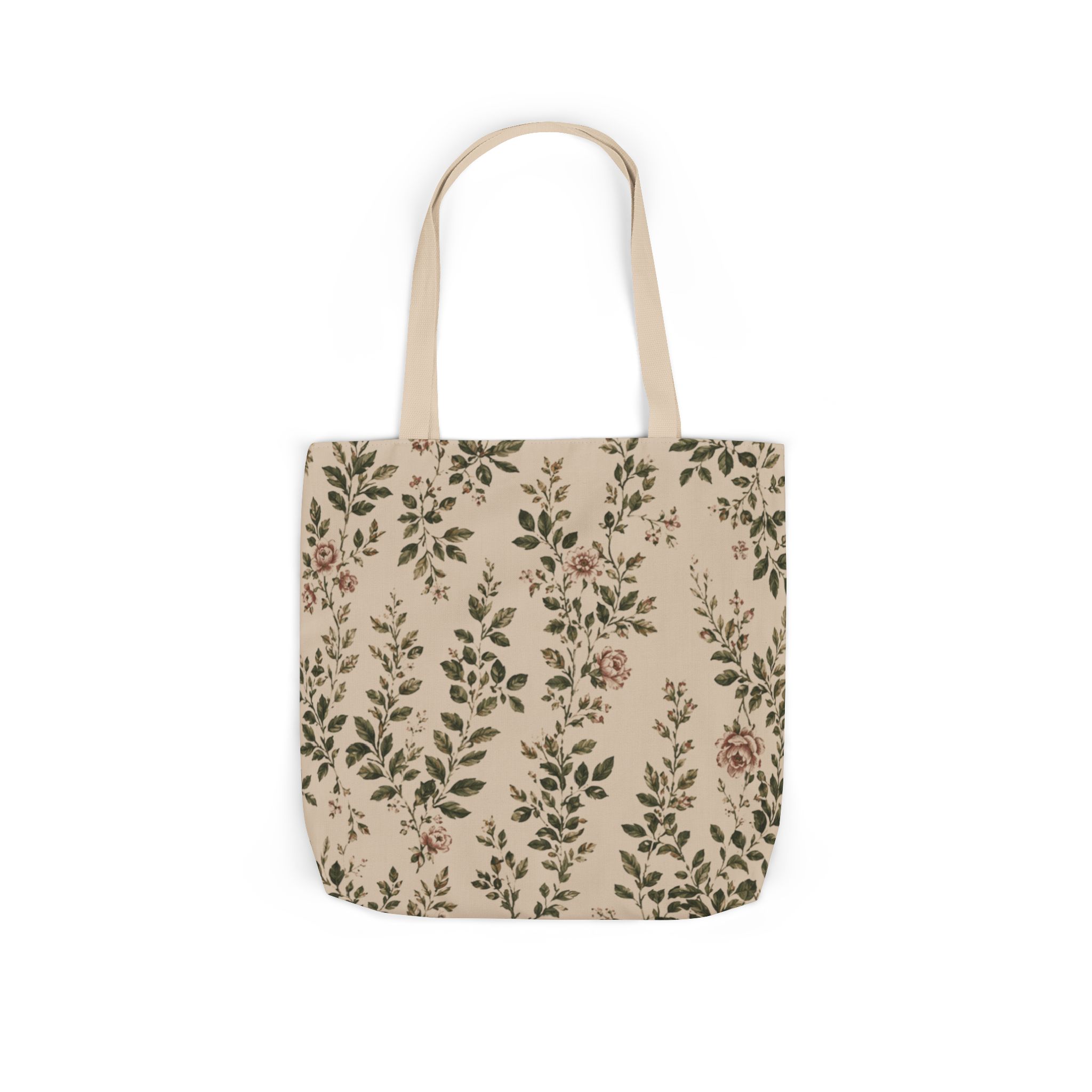 Rose Arbor Floral Tote Bag — Romantic Botanical Canvas Shopping Bag - Image 9