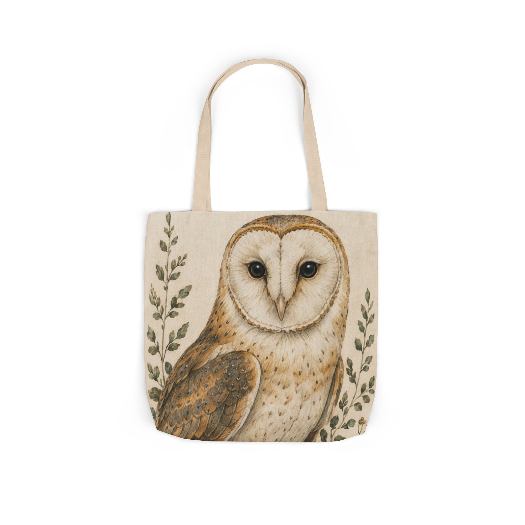Barn Owl Canvas Tote Bag— Woodland Animal Art Tote - Image 7