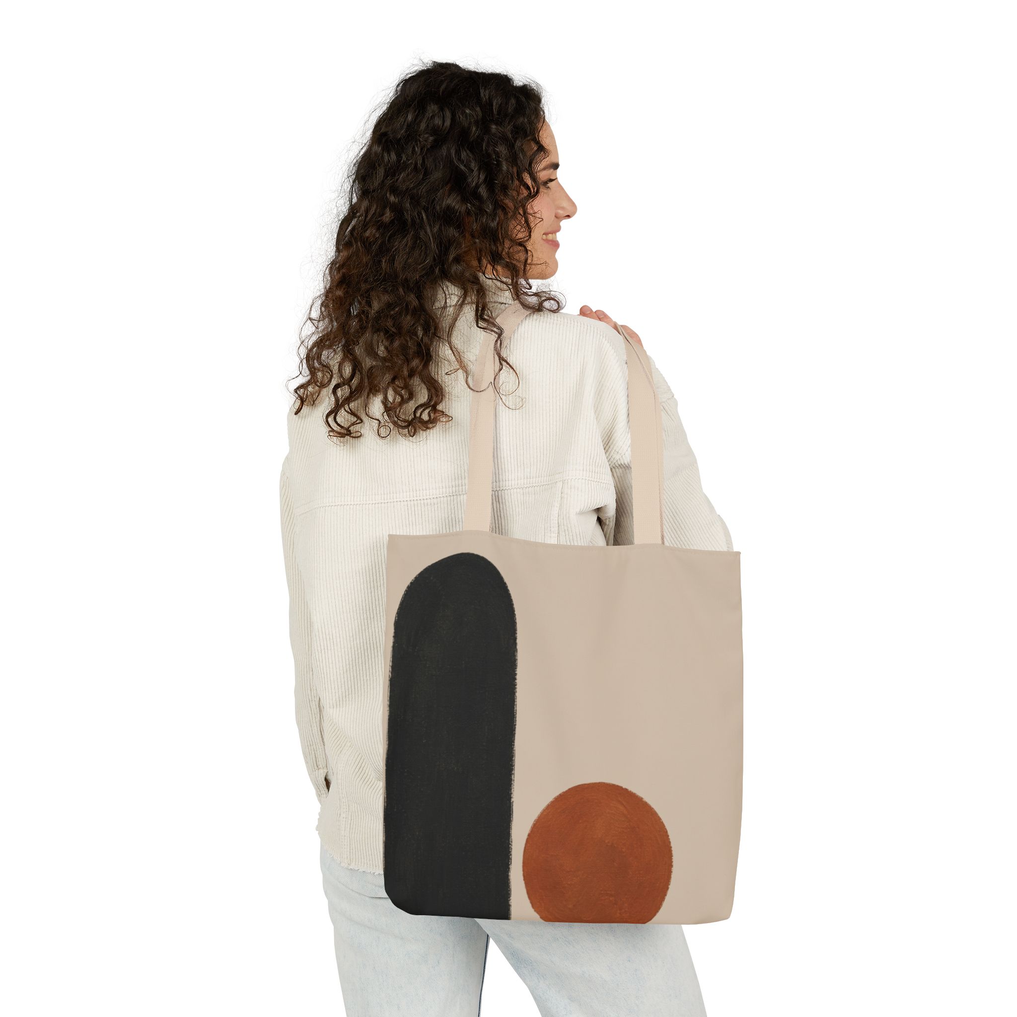 Arches Geometric Tote Bag – Modern Scandinavian Abstract Canvas Tote - Image 10