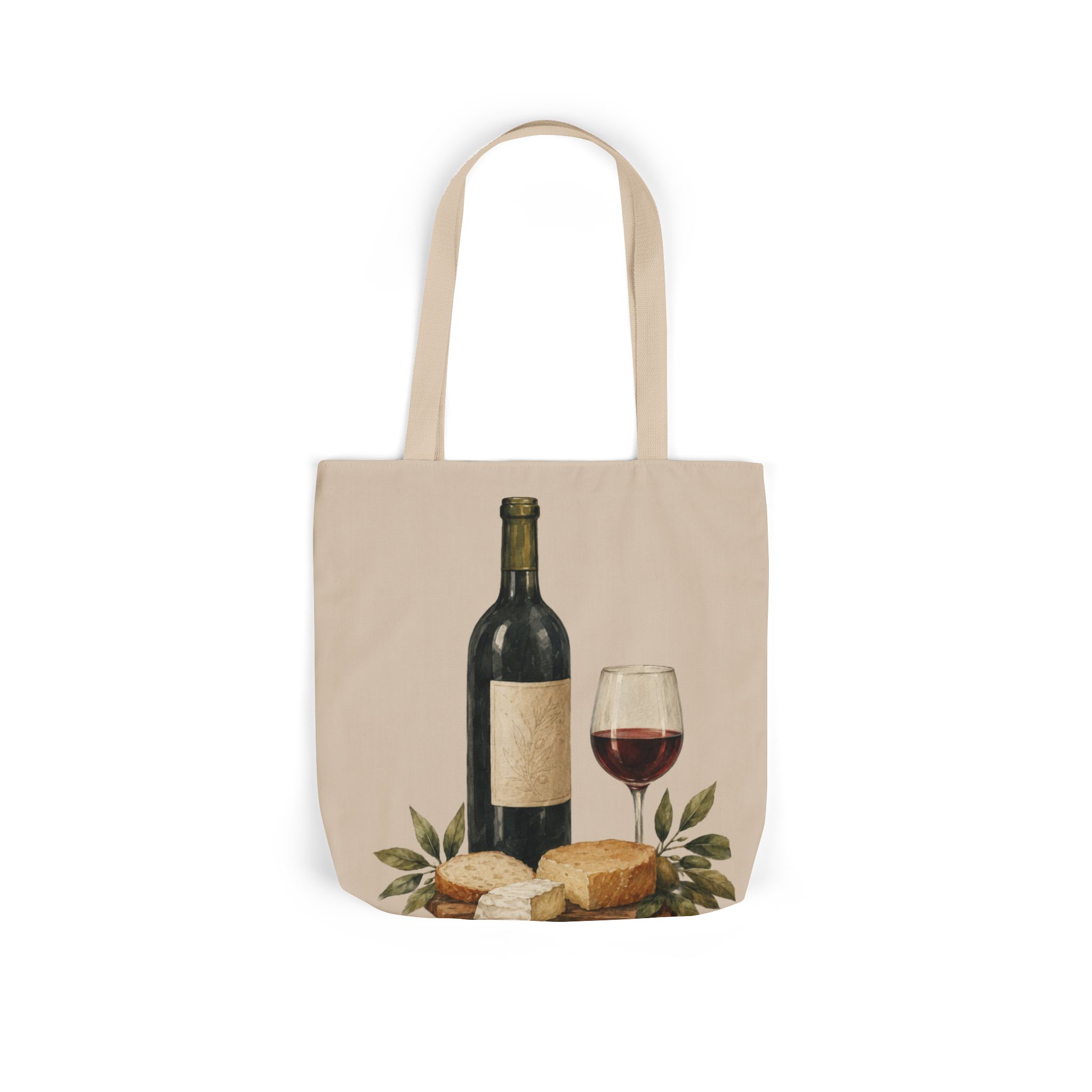 Wine Lover Canvas Tote Bag – Mediterranean Shopping Tote - Image 4