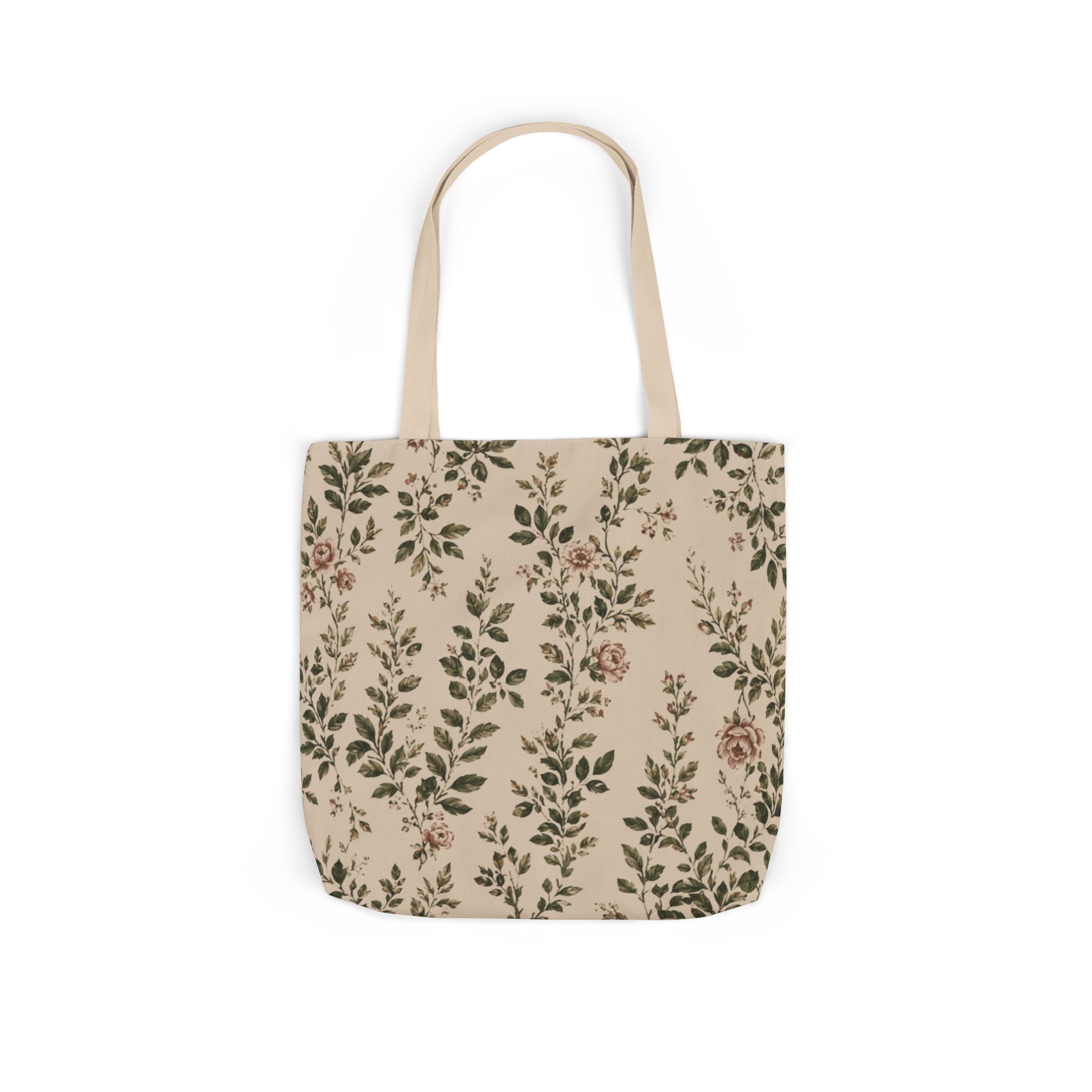 Rose Arbor Floral Tote Bag — Romantic Botanical Canvas Shopping Bag - Image 7