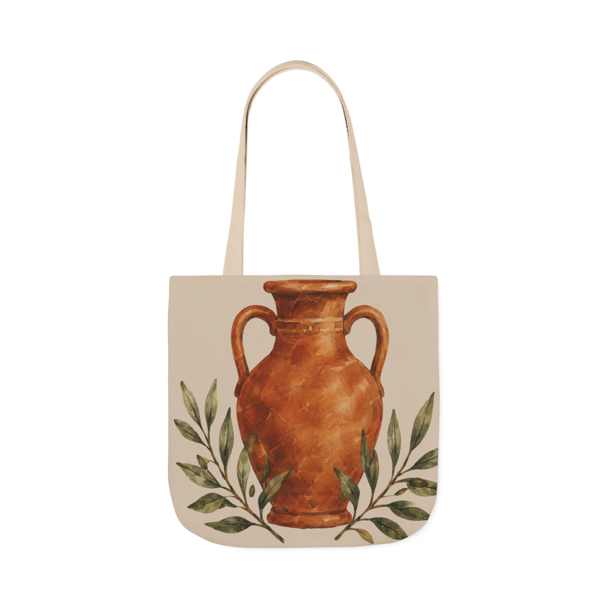Terracotta Vase Canvas Tote Bag – Mediterranean Art Shopping Bag - Image 8