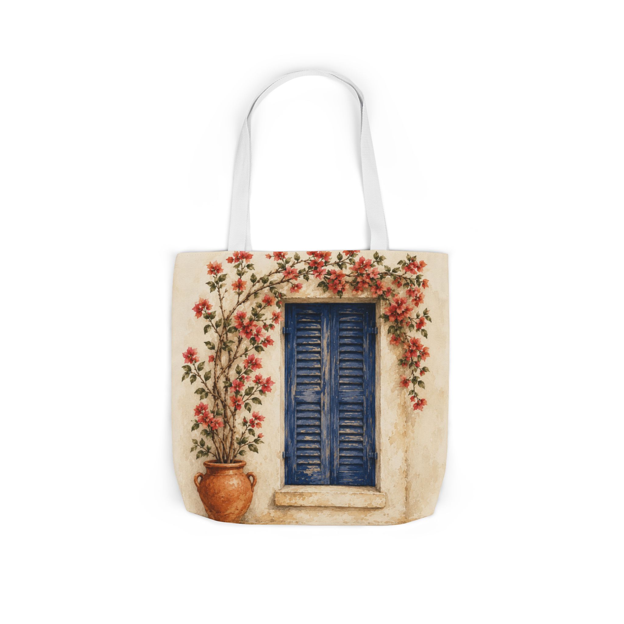 Mediterranean Window Canvas Tote – Coastal Reusable Beach & Grocery Bag - Image 19