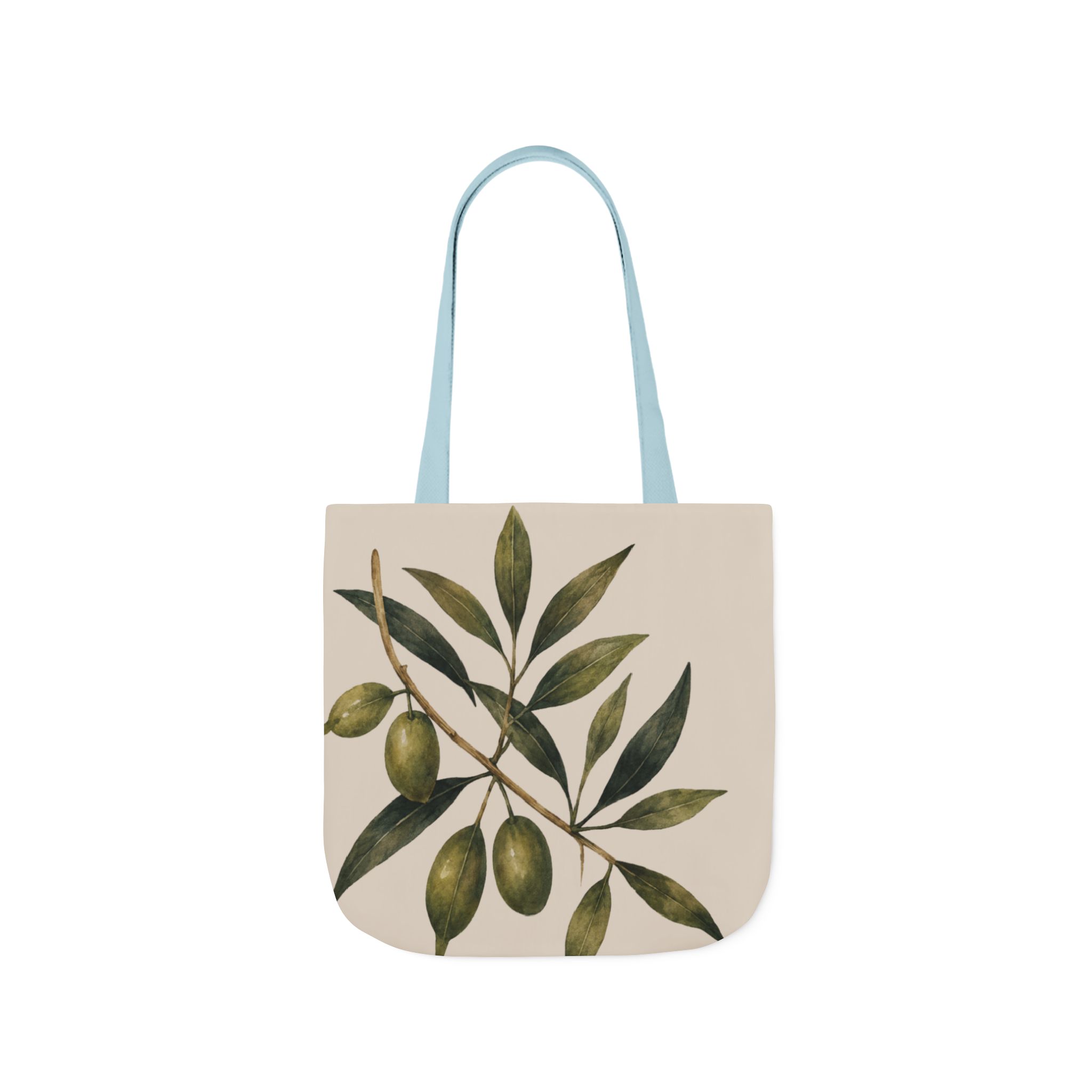 Olive Branch Canvas Tote – Botanical Reusable Beach & Grocery Bag - Image 16