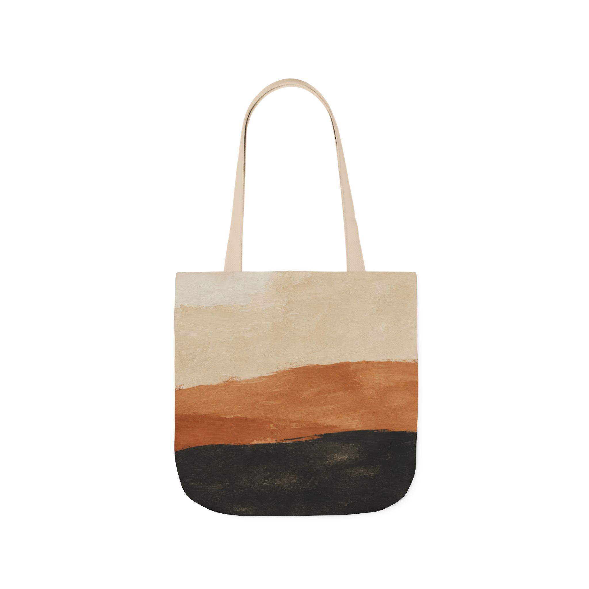 Abstract Desert Horizon Canvas Tote — Rust & Charcoal Art Print - Image 3