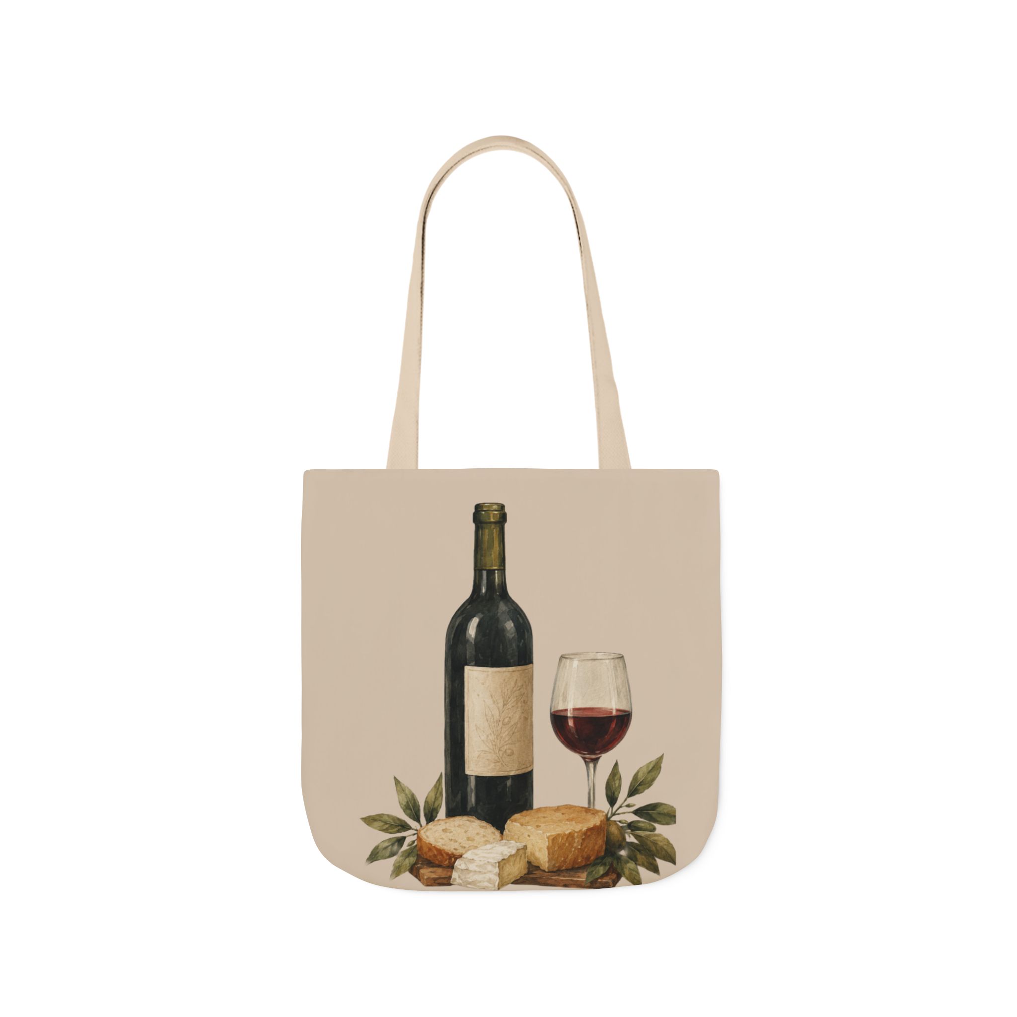 Wine Lover Canvas Tote Bag – Mediterranean Shopping Tote - Image 3