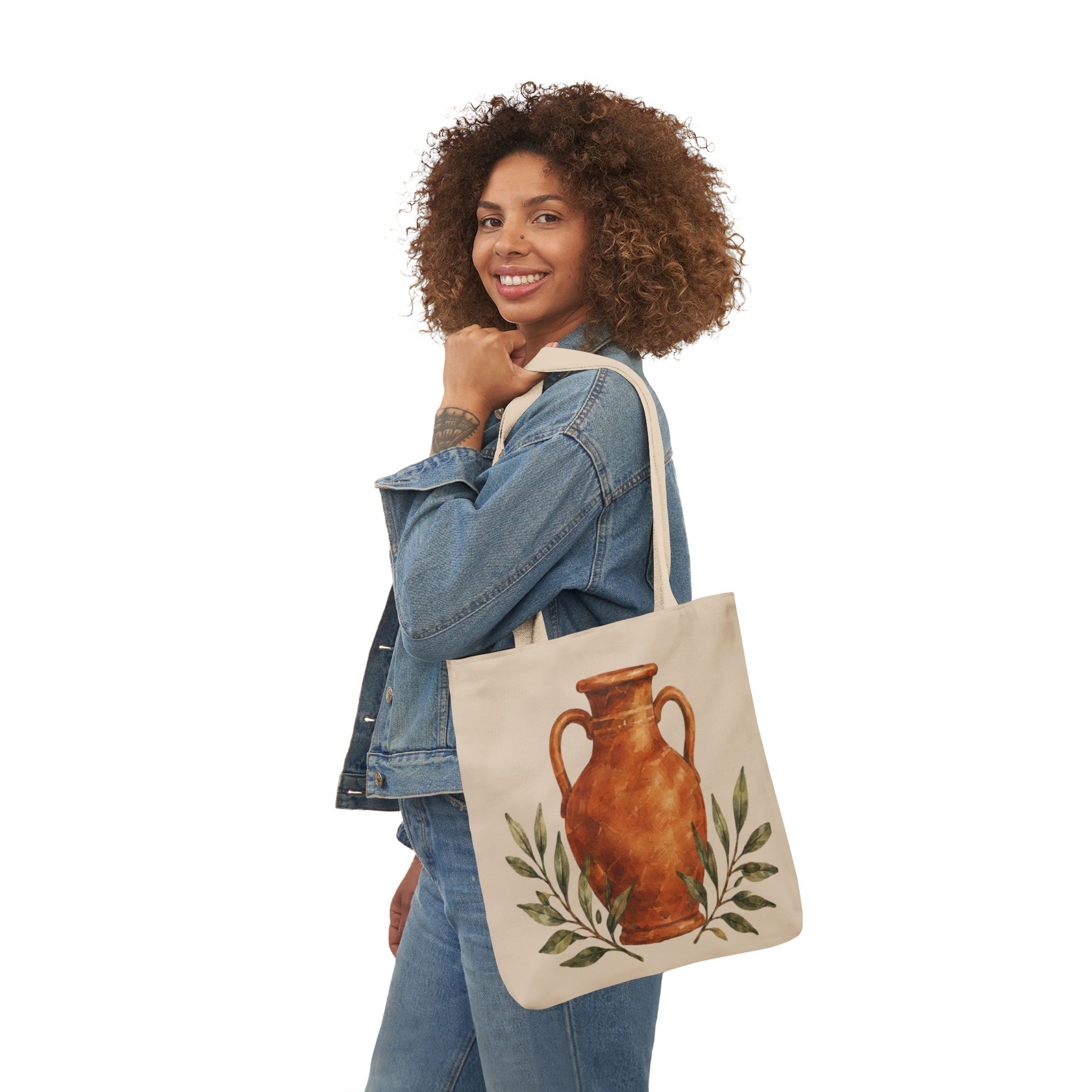 Terra Amphora Canvas Tote Bag - Image 2