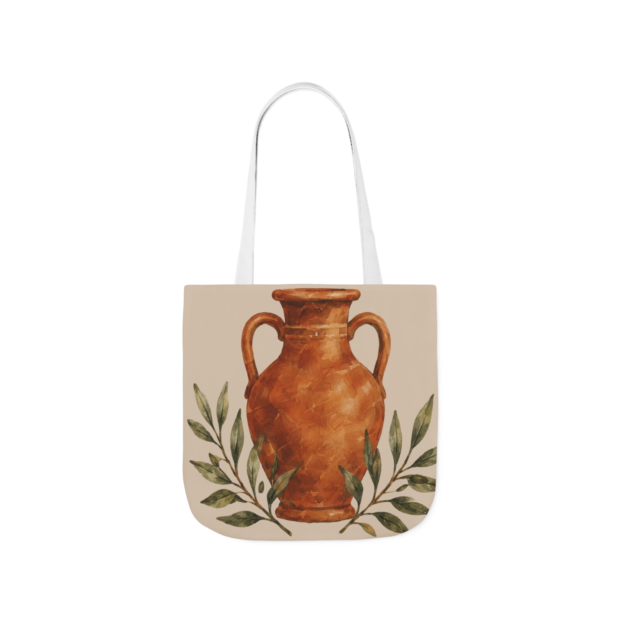 Terracotta Vase Canvas Tote Bag – Mediterranean Art Shopping Bag - Image 14