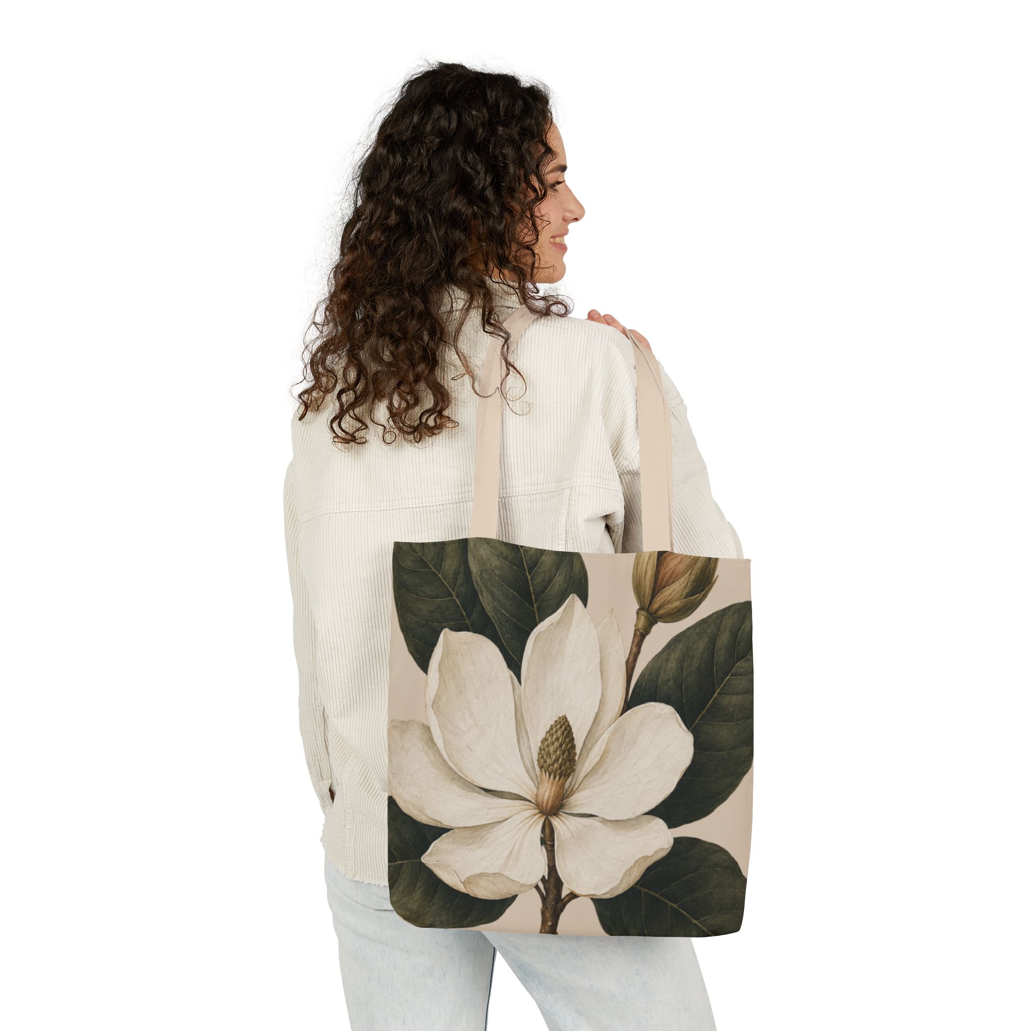 Magnolia Study Botanical Tote Bag — Elegant Magnolia Floral Canvas Tote - Image 10