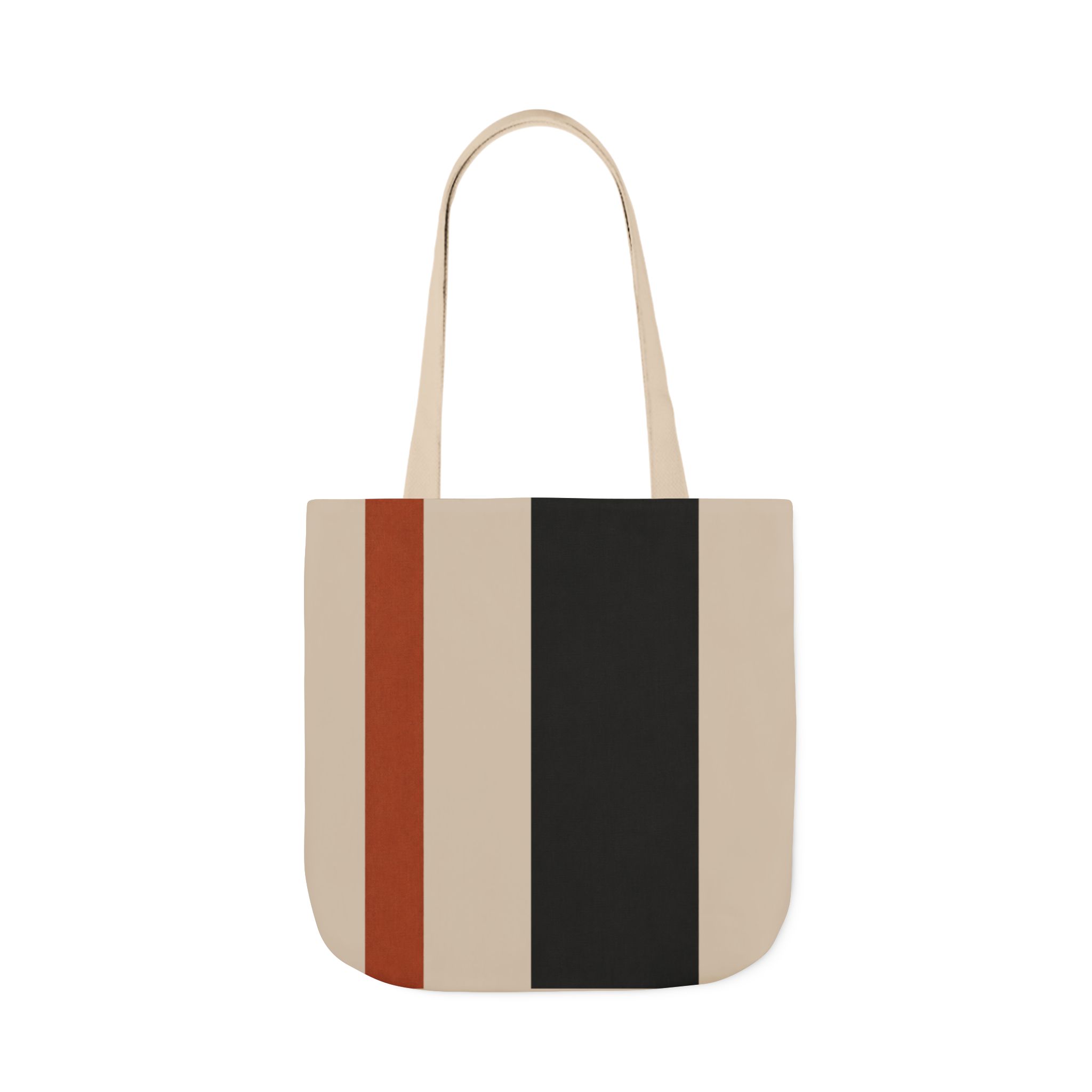 Terra Stripe Modern Geometric Tote Bag – Scandinavian Canvas Shopping Bag - Image 6