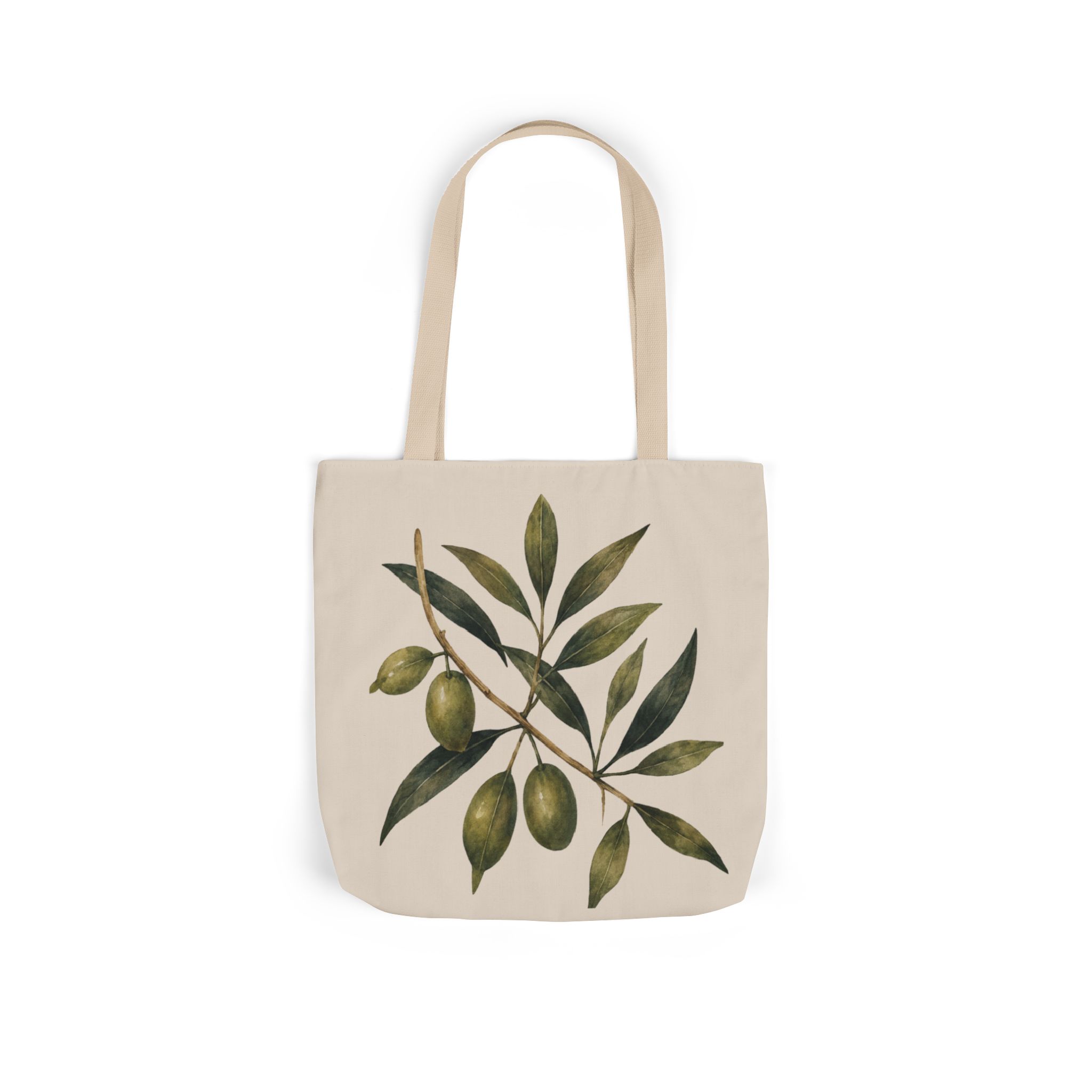 Olive Branch Canvas Tote Bag - Image 4