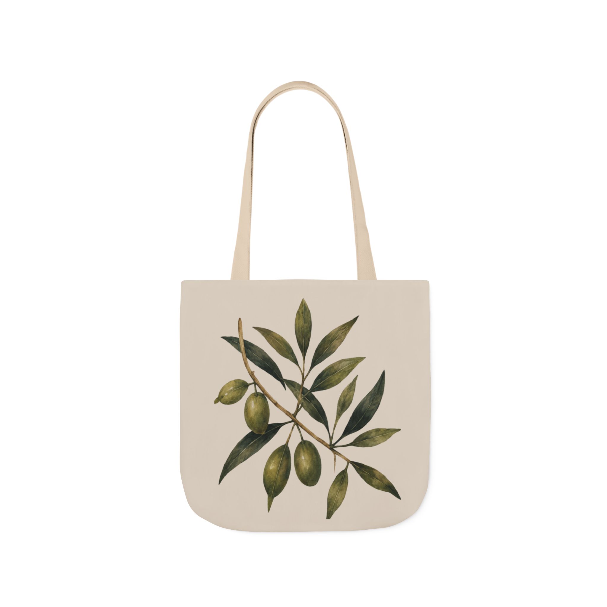 Olive Branch Canvas Tote Bag - Image 3