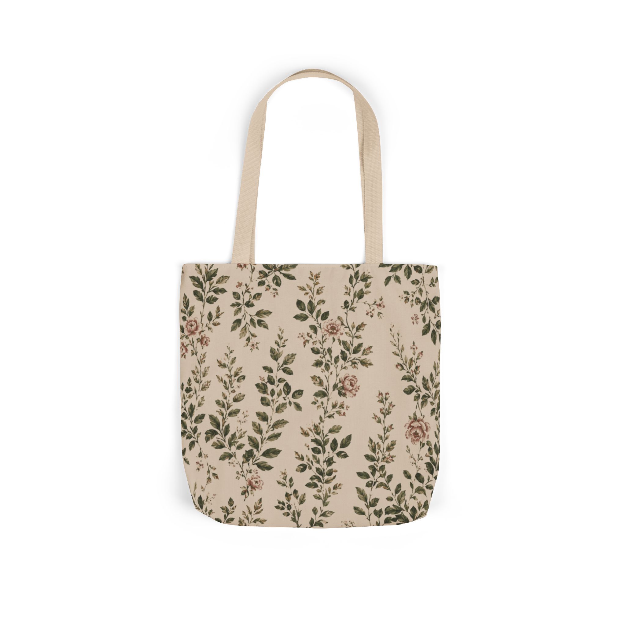 Rose Arbor Floral Tote Bag — Romantic Botanical Canvas Shopping Bag - Image 2