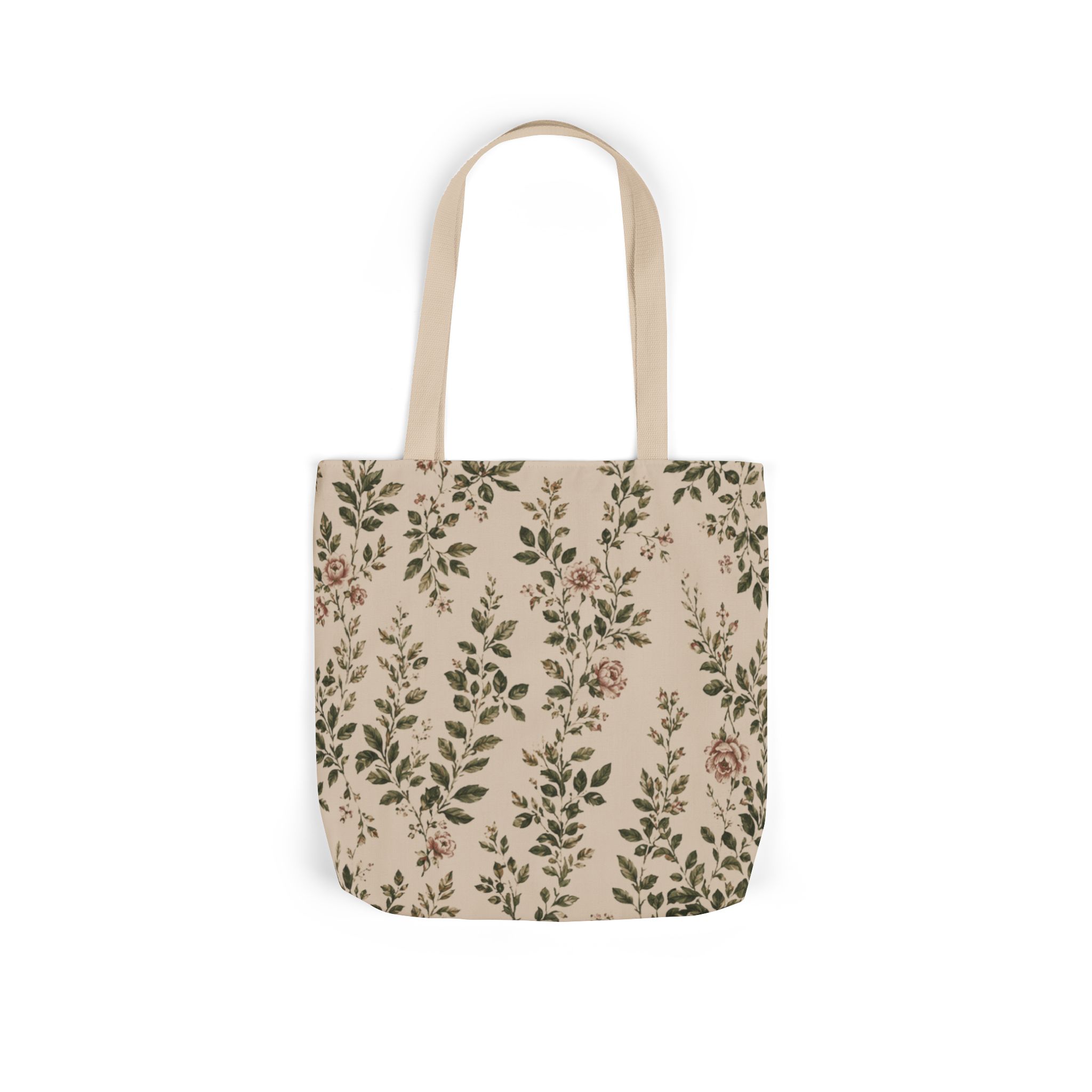 Rose Arbor Floral Tote Bag — Romantic Botanical Canvas Shopping Bag - Image 4