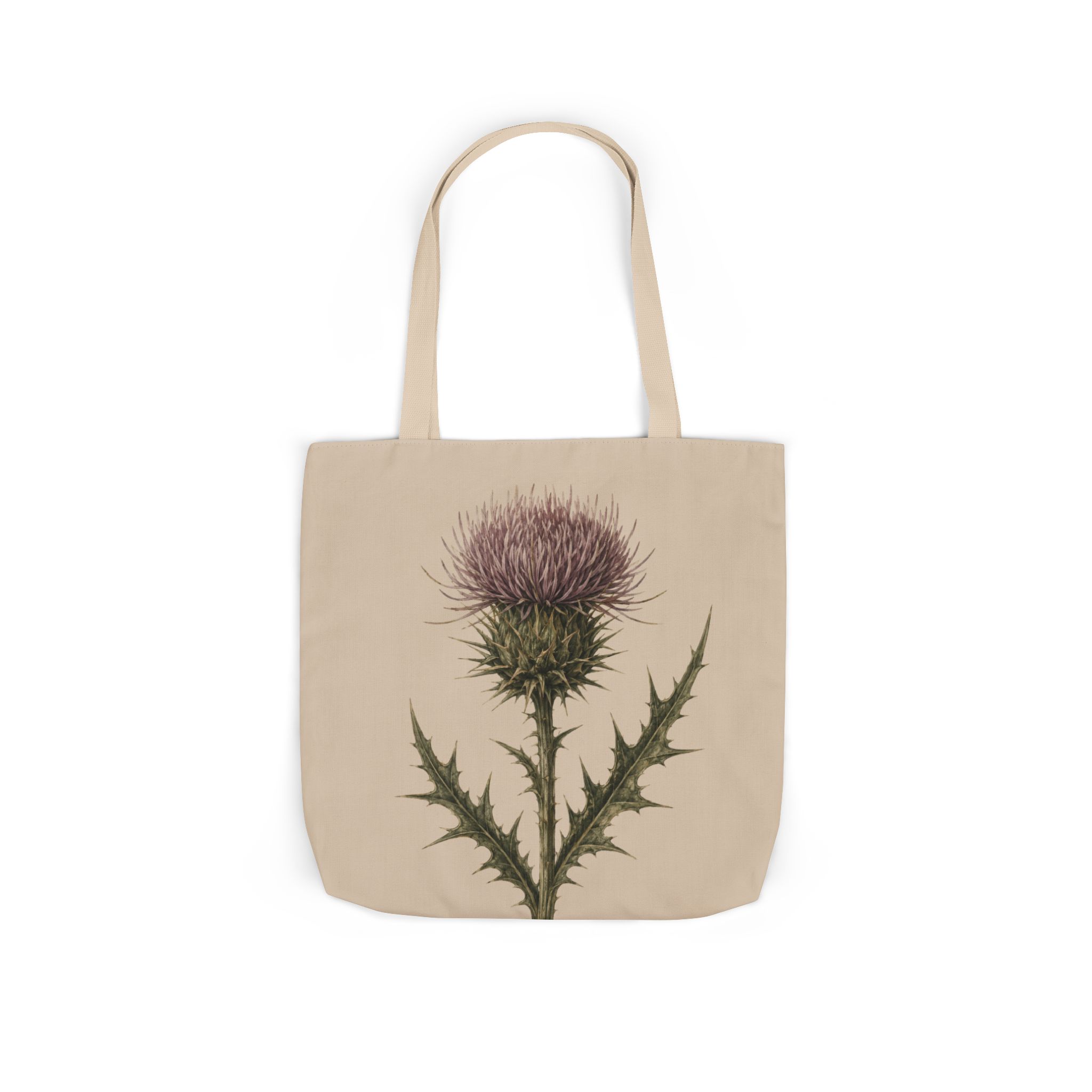Thistle Botanical Tote Bag — Scottish Wildflower Canvas Tote - Image 7