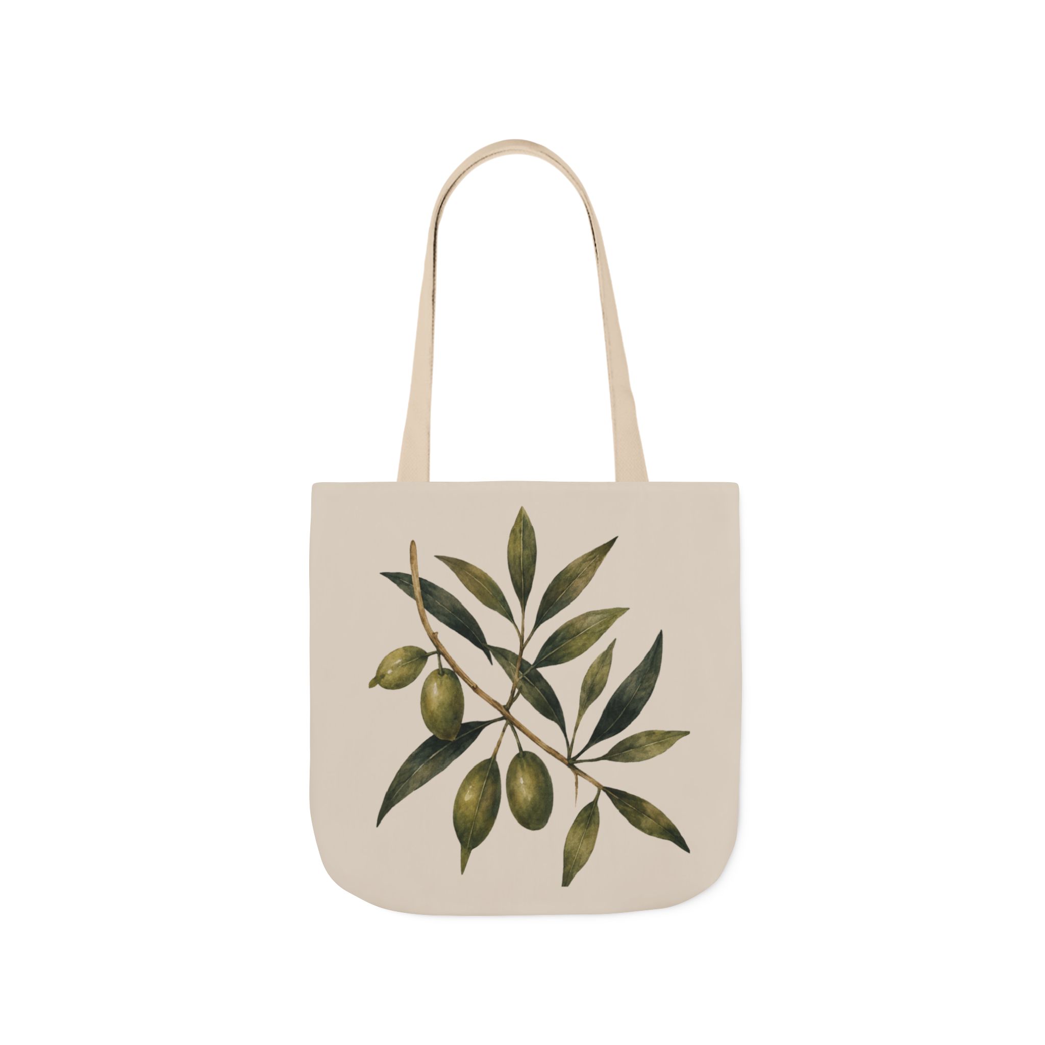 Olive Branch Canvas Tote Bag