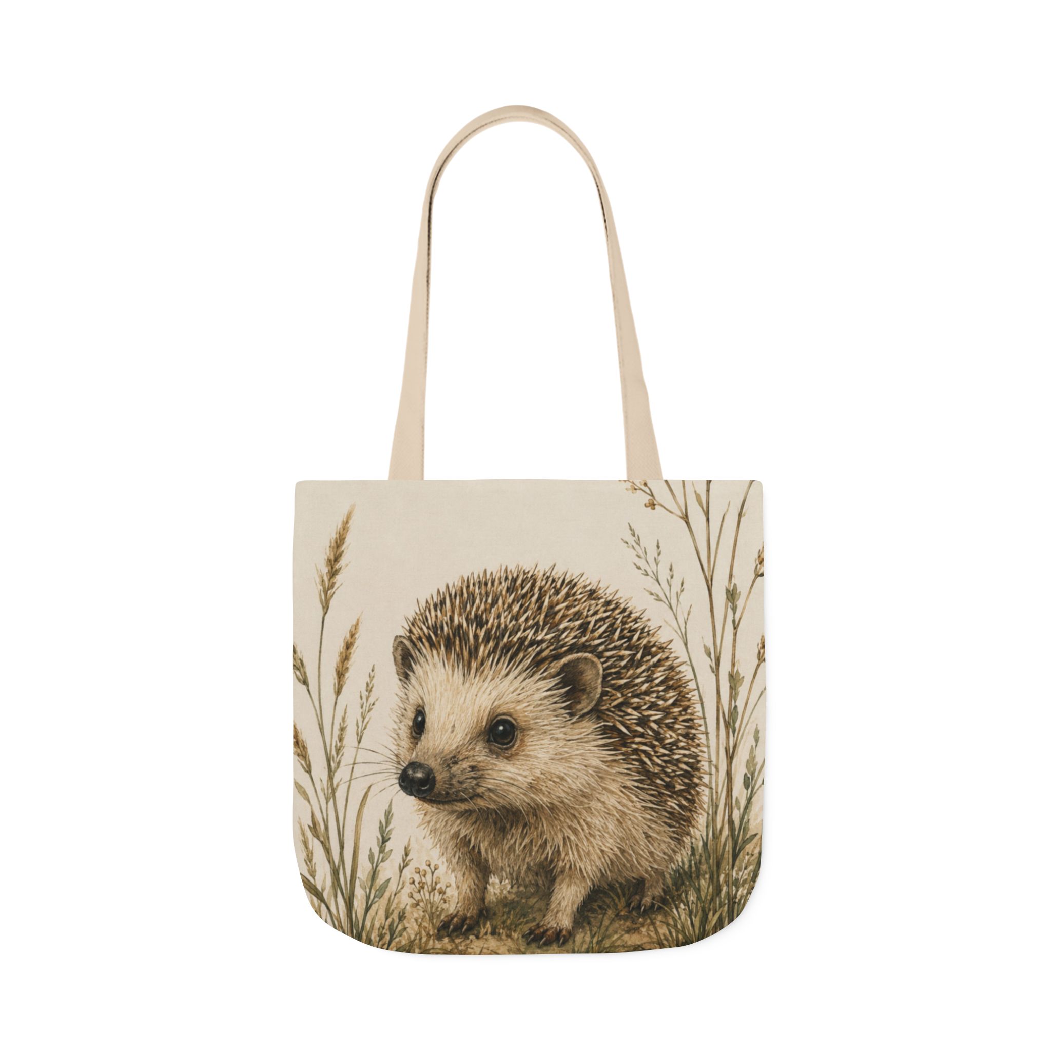 Hedgehog Canvas Tote Bag— Woodland Animal Art Tote - Image 6