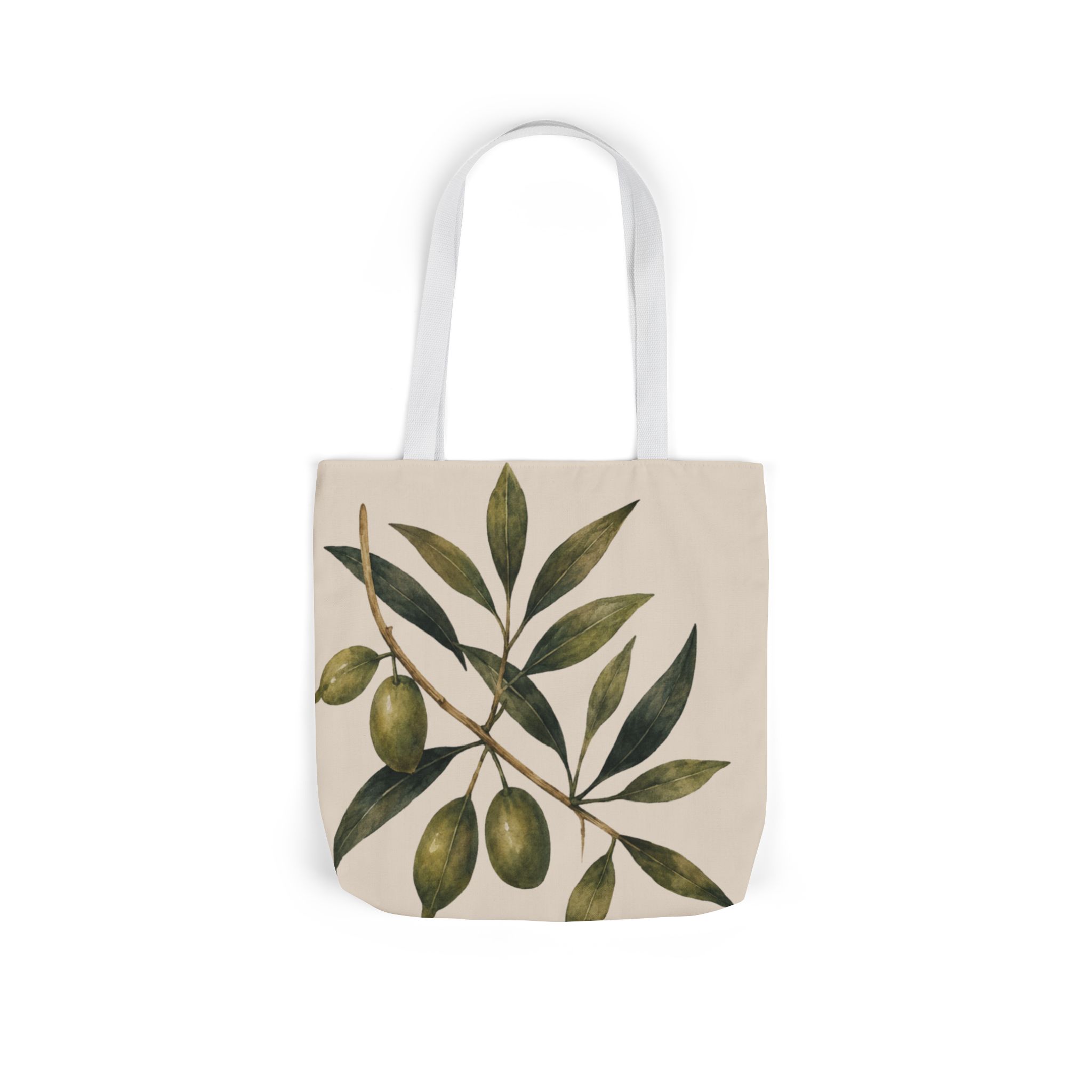Olive Branch Canvas Tote – Botanical Reusable Beach & Grocery Bag - Image 25