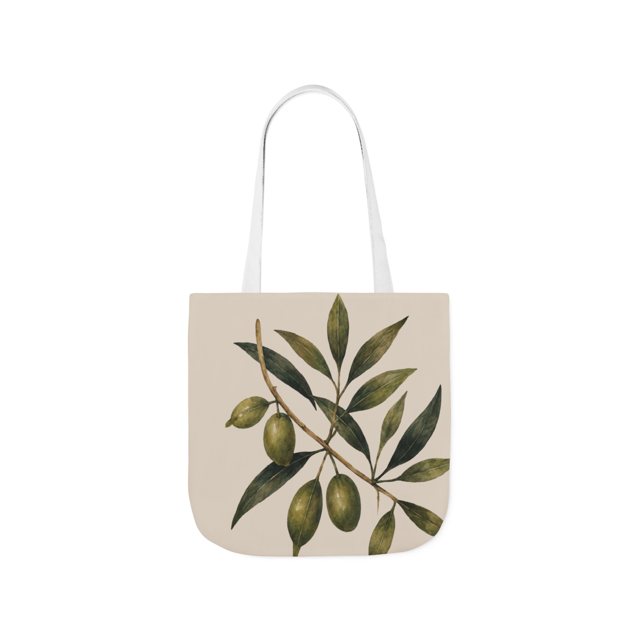 Olive Branch Canvas Tote – Botanical Reusable Beach & Grocery Bag - Image 26
