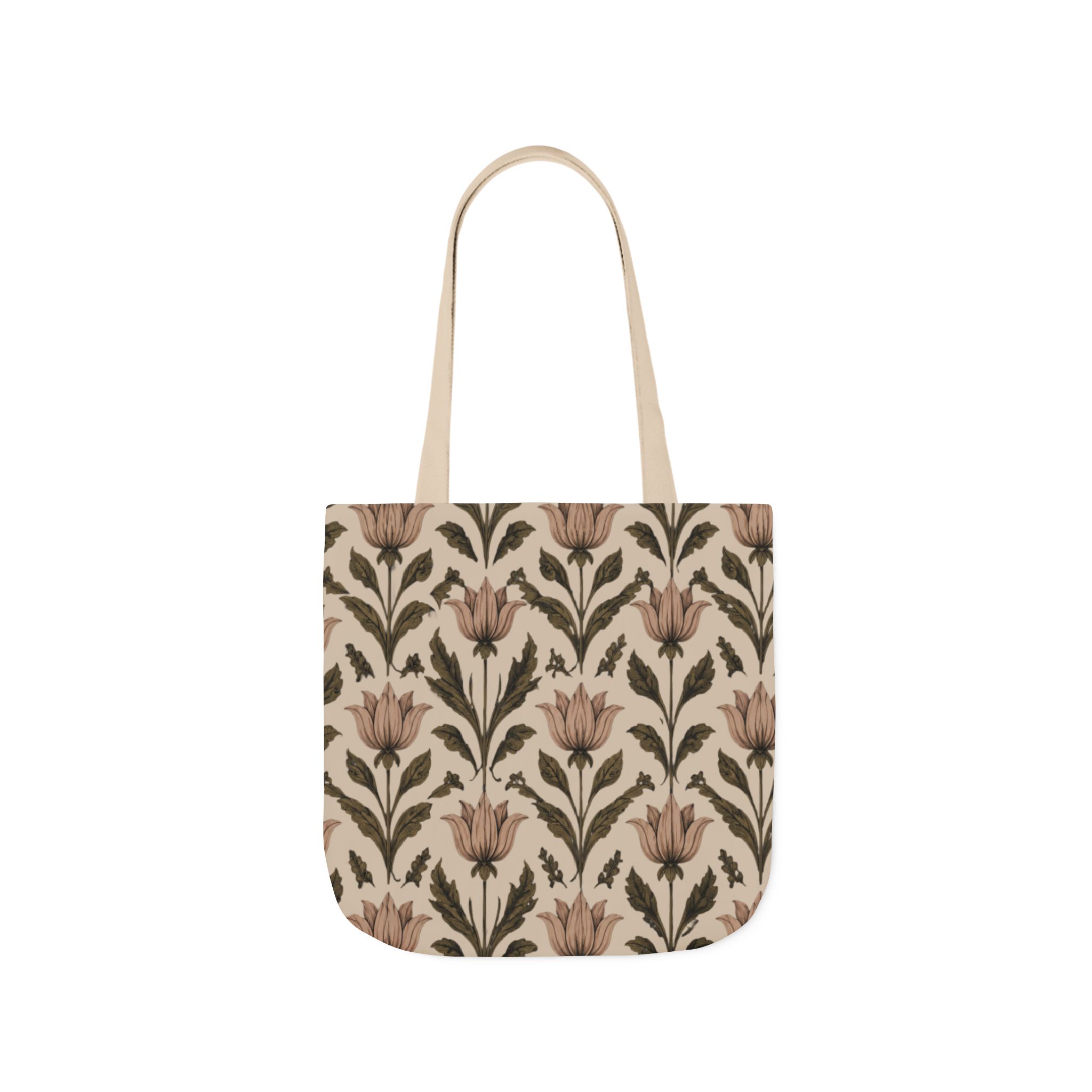 Vintage Floral Botanical Tote Bag — Elegant Floral Canvas Shopper - Image 3