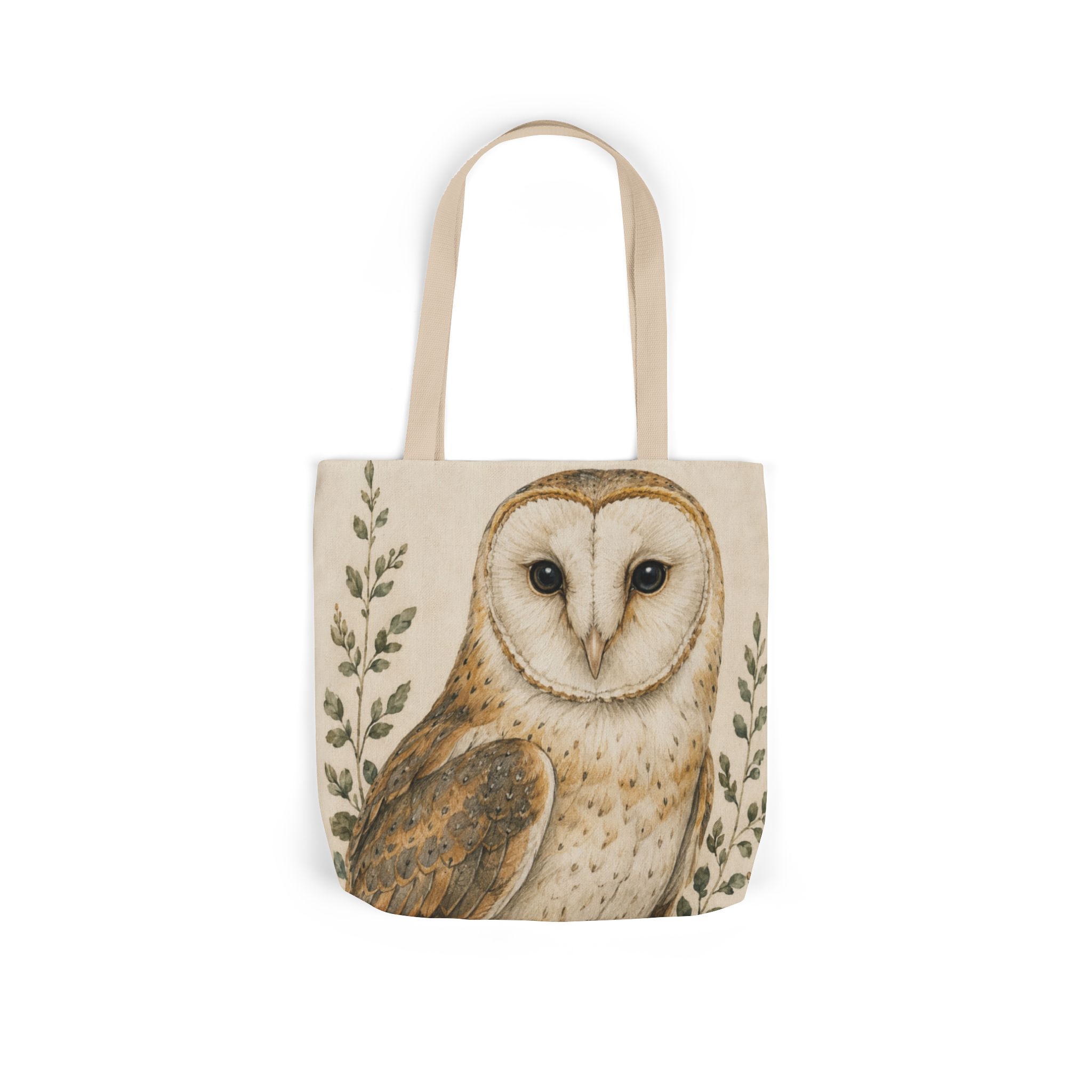 Barn Owl Canvas Tote Bag— Woodland Animal Art Tote - Image 4