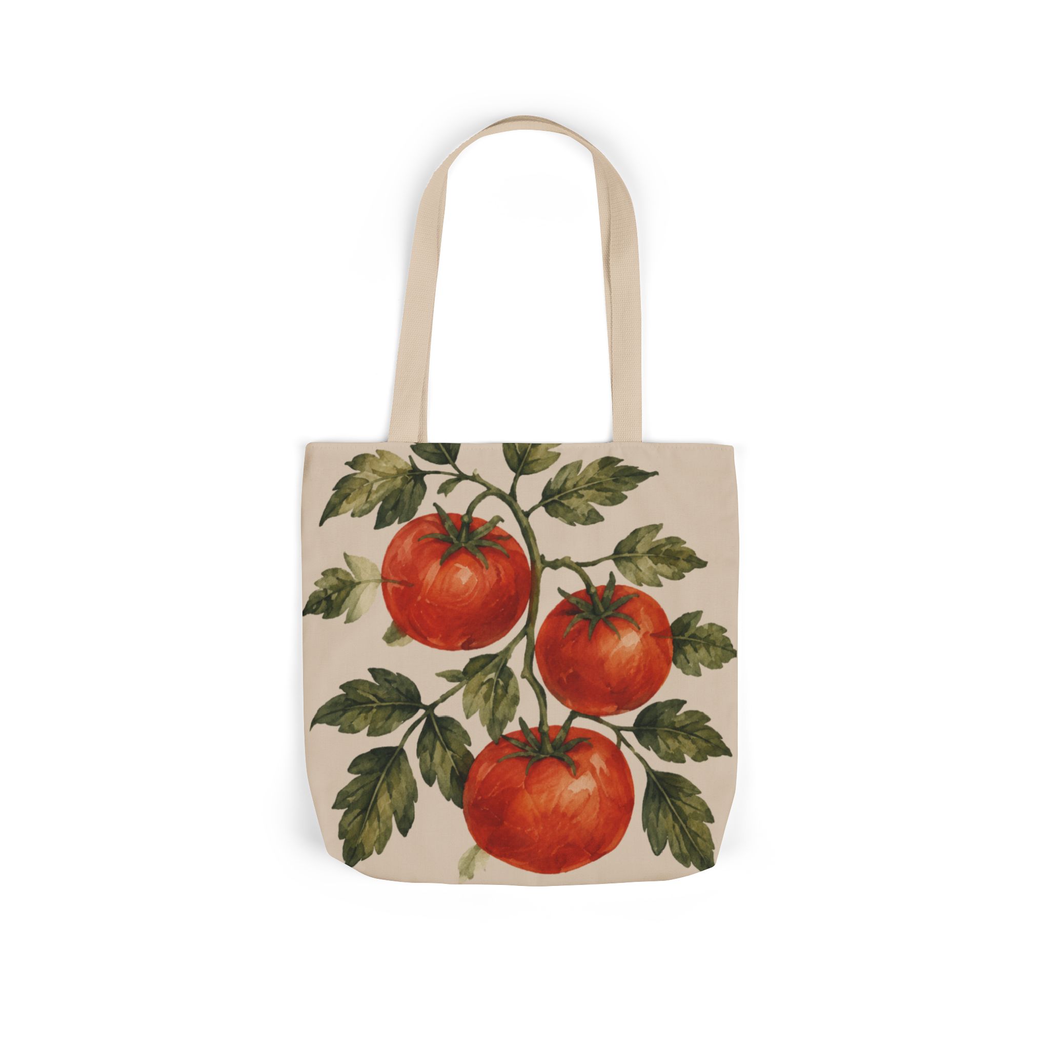 Tomato Vine Canvas Tote Bag — Vintage Botanical Market Bag - Image 2