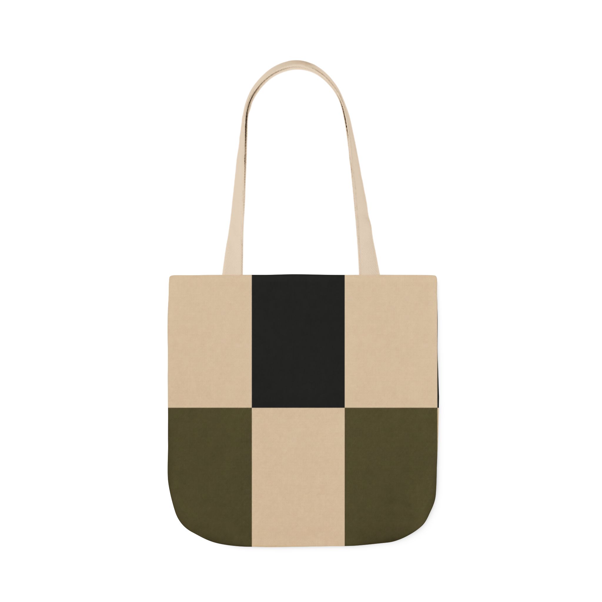 Geometric Grid Abstract Canvas Tote Bag – Scandinavian Minimalist Tote - Image 6