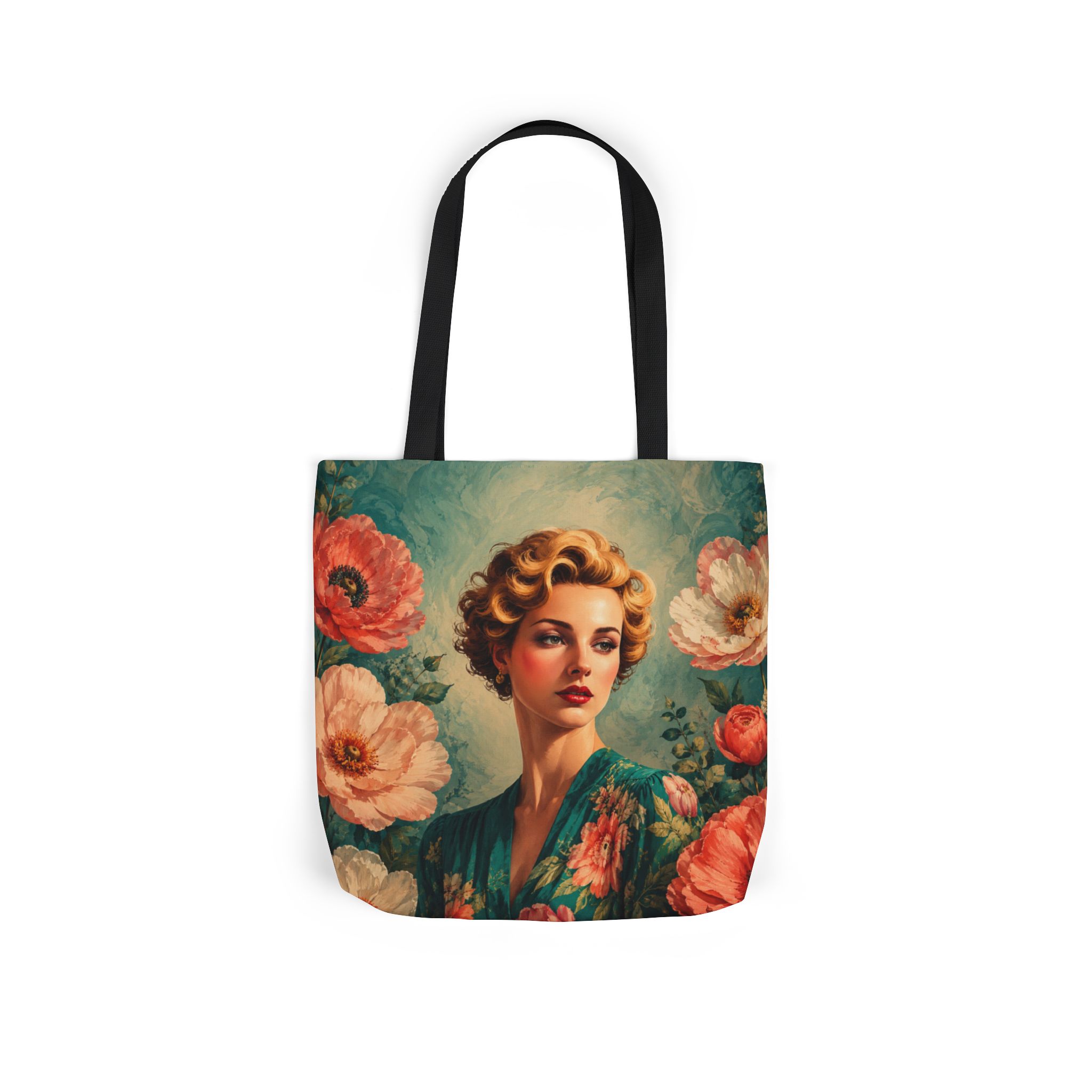 Golden Bloom Canvas Tote Bag — Retro Glam Woman Canvas Tote - Image 20