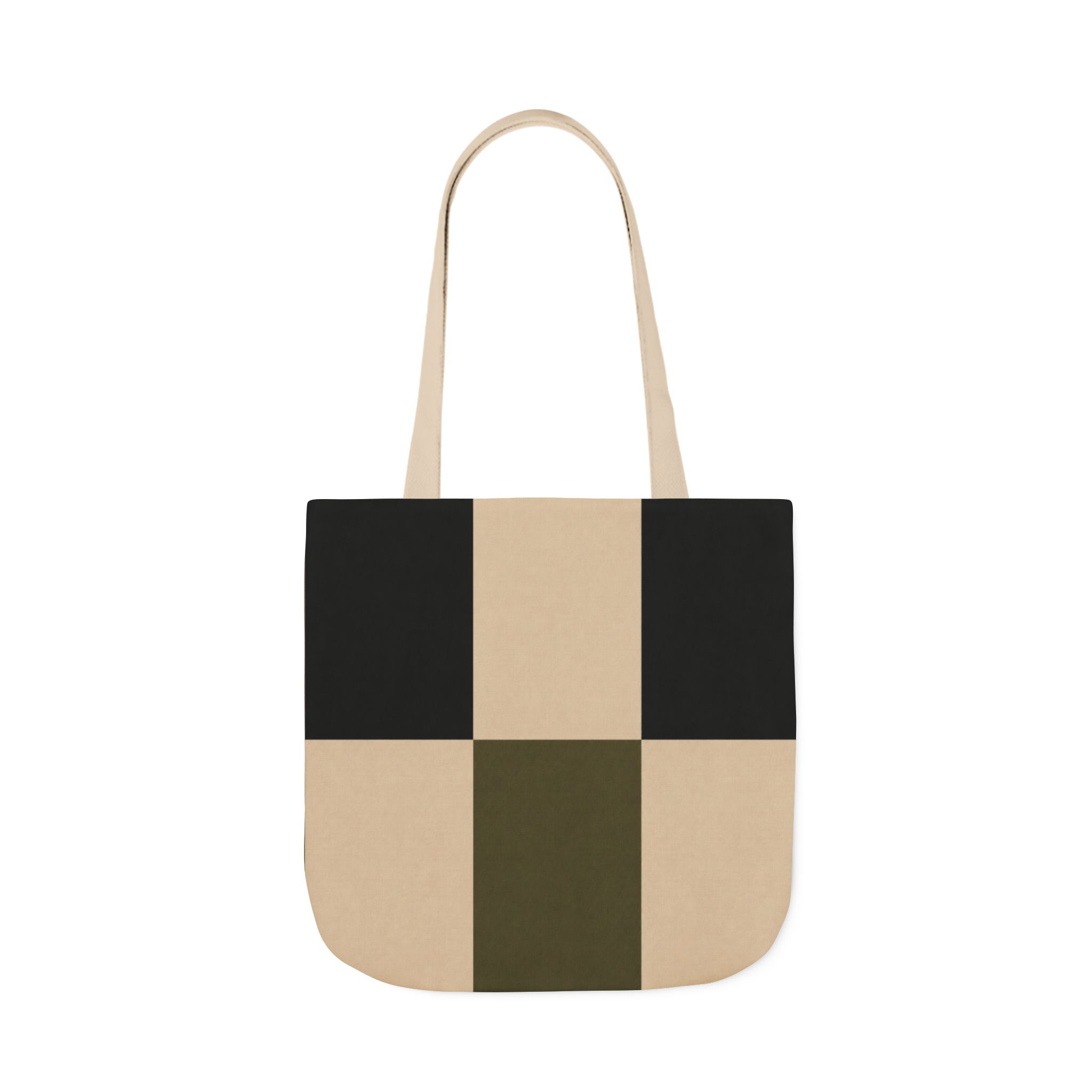 Geometric Grid Abstract Canvas Tote Bag – Scandinavian Minimalist Tote - Image 8