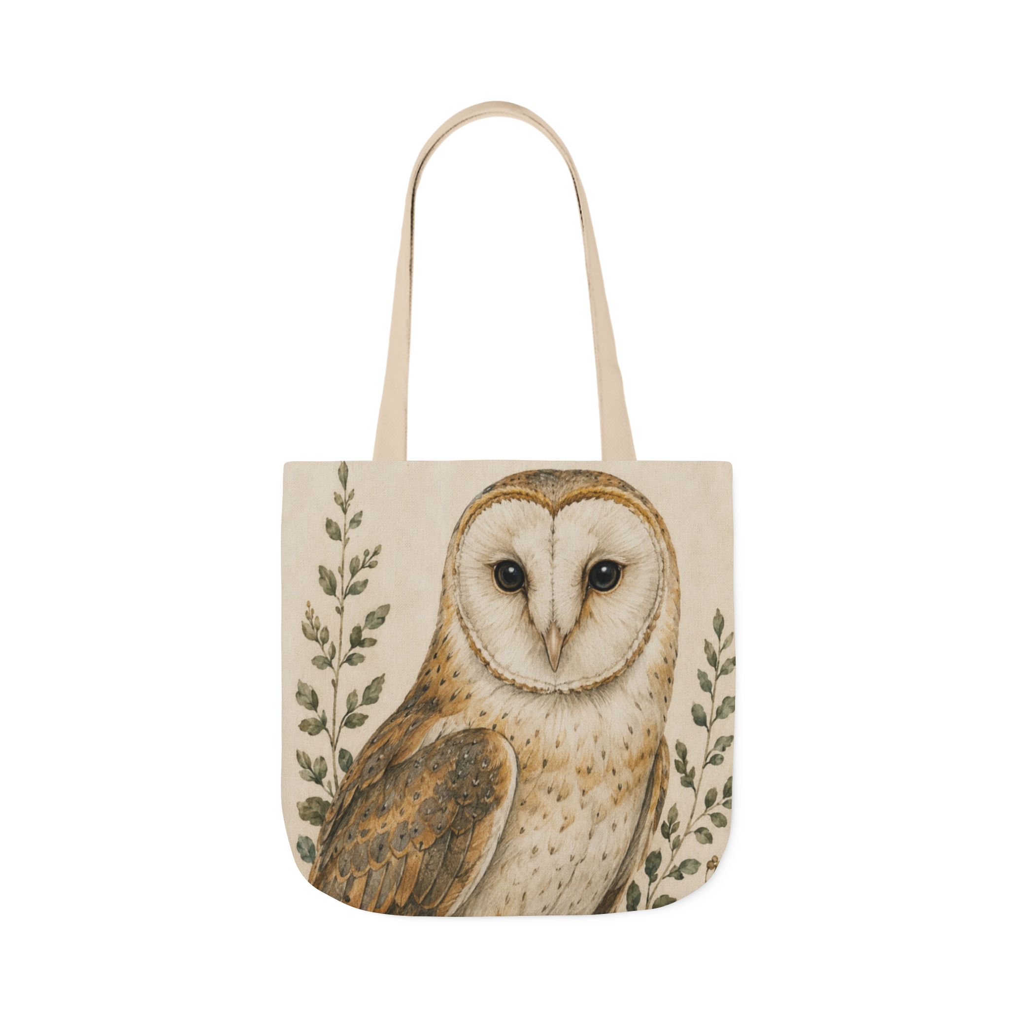 Barn Owl Canvas Tote Bag— Woodland Animal Art Tote - Image 8