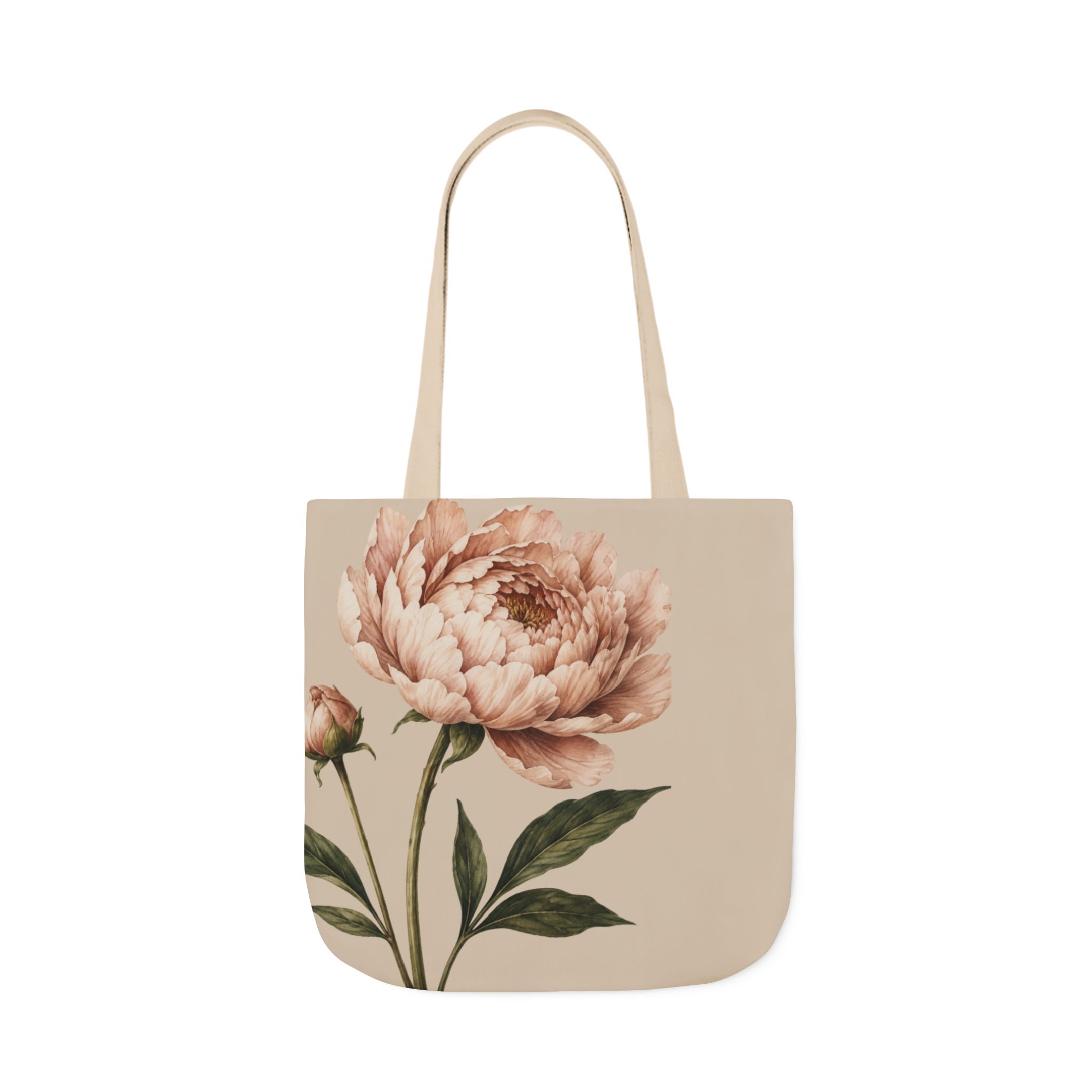 Peony Blush Floral Tote Bag— Elegant Botanical Canvas Tote - Image 8
