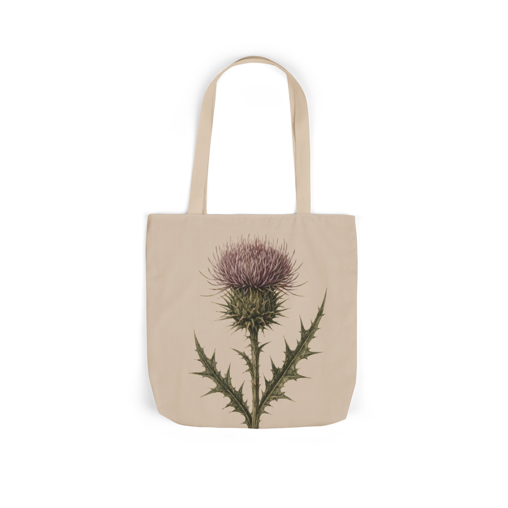 Thistle Botanical Tote Bag — Scottish Wildflower Canvas Tote - Image 2